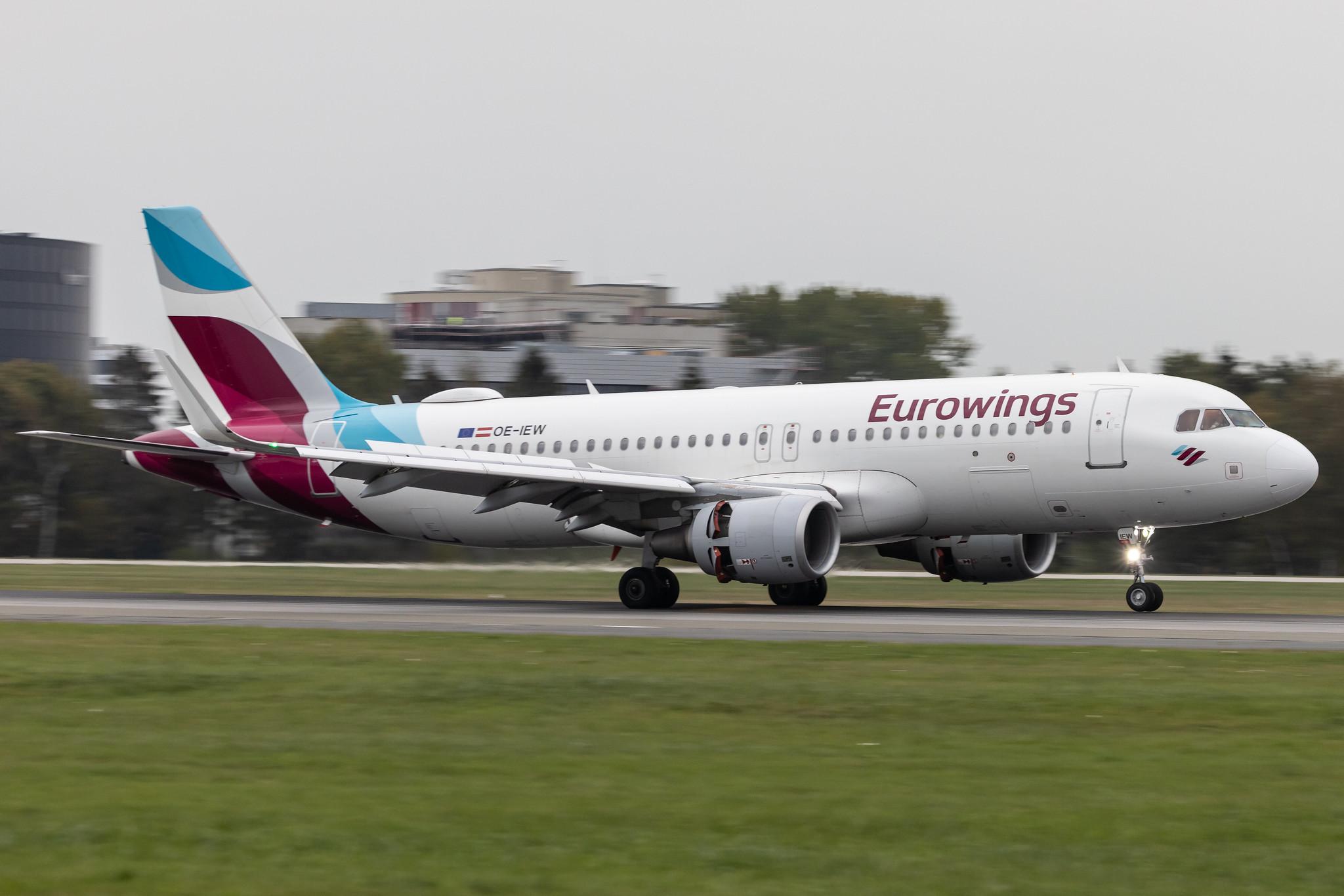 Hamburg Airport: Eurowings (EW / EWG) | Operator: Eurowings Europe | Airbus A320-214 A320 | OE-IEW | MSN 7148