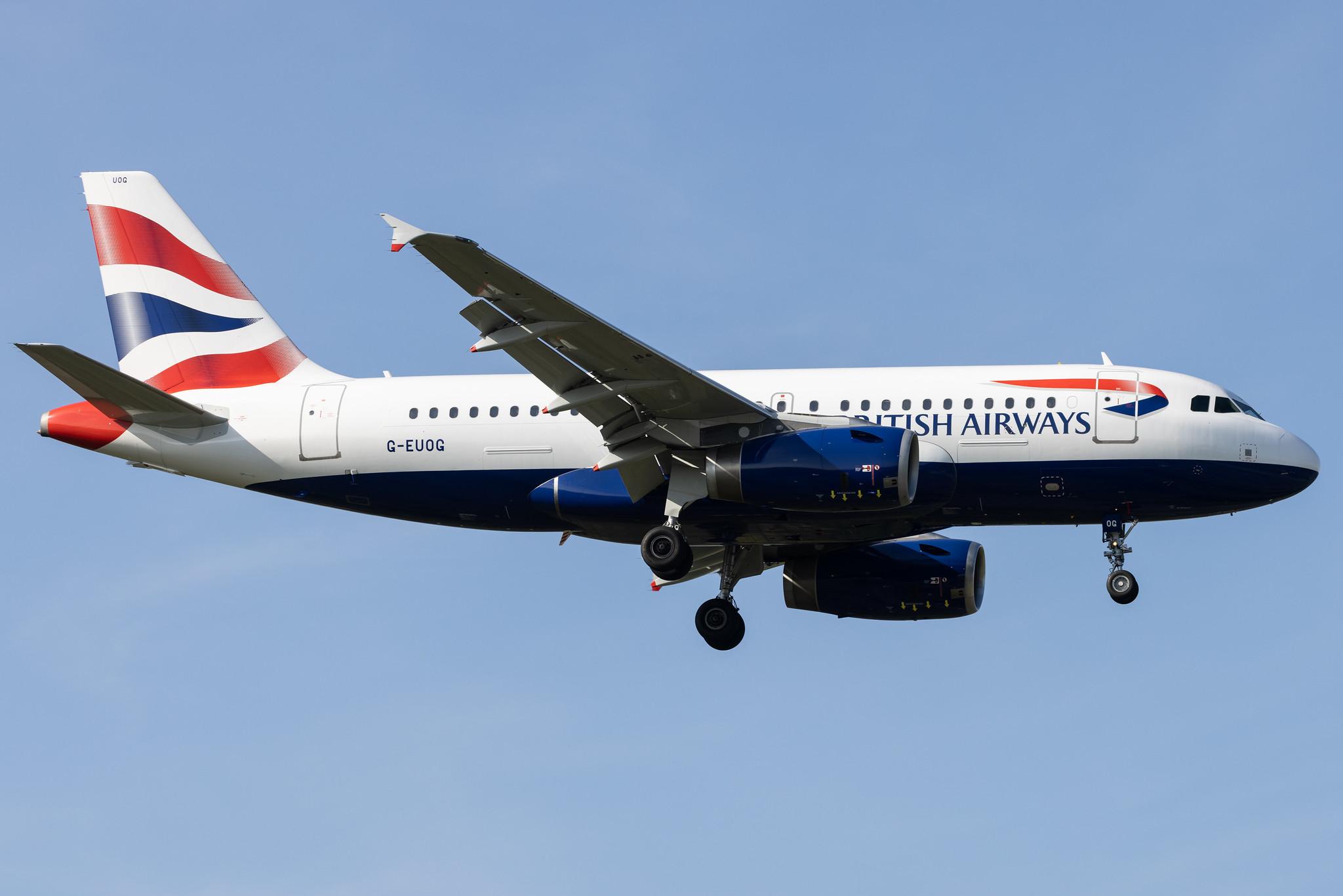 London Heathrow: British Airways (BA / BAW) |  Airbus A319-131 A319 | G-EUOG | MSN 1594