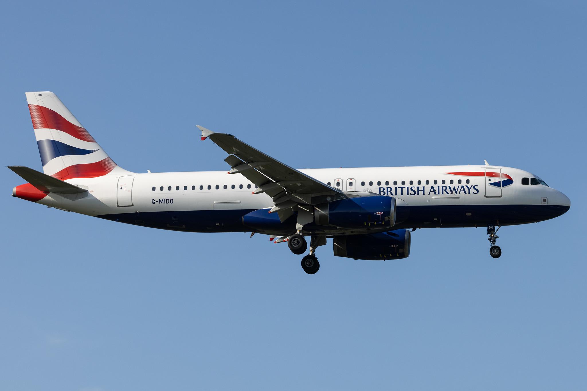 London Heathrow: British Airways (BA / BAW) |  Airbus A320-232 A320 | G-MIDO | MSN 1987