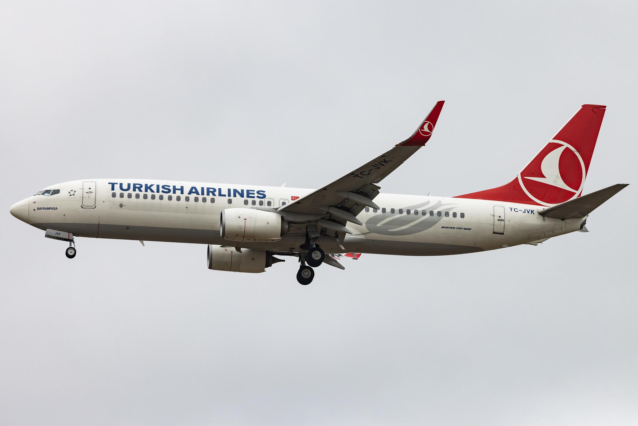 Flughafen Berlin Brandenburg: Turkish Airlines (TK / THY) |  Boeing 737-8F2 B738 | TC-JVK | MSN 60014