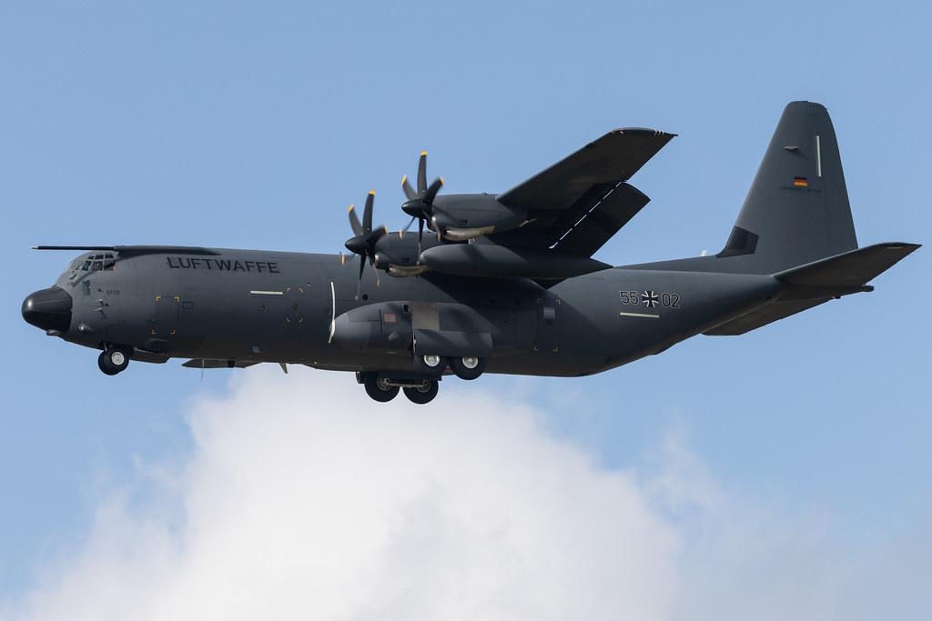 Flughafen Berlin Brandenburg: German Air Force (/ GAF) | Lockheed Martin C-130J-30 Hercules C130 | 55+02 | MSN 5938