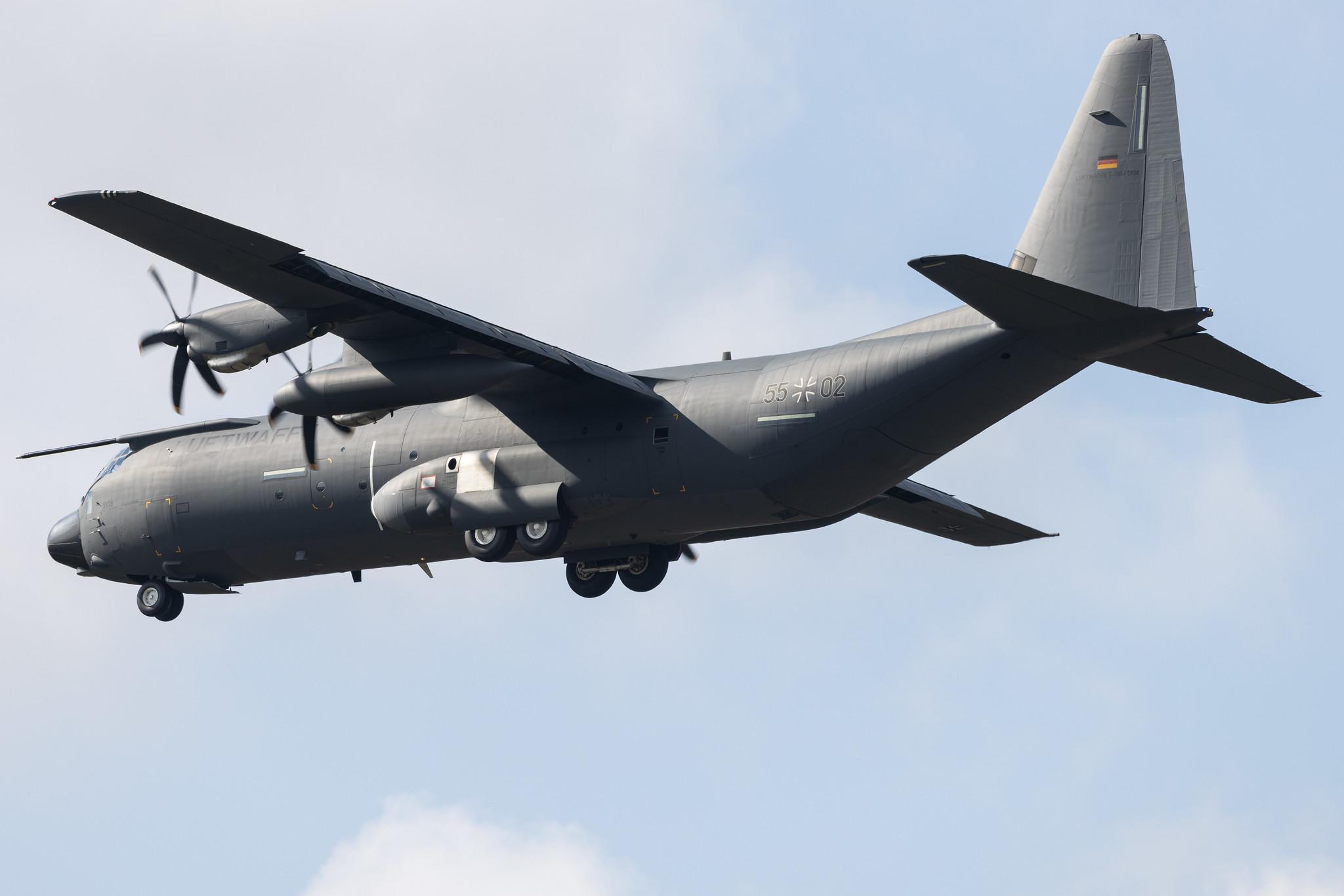 Flughafen Berlin Brandenburg: German Air Force (/ GAF) | Lockheed Martin C-130J-30 Hercules C130 | 55+02 | MSN 5938