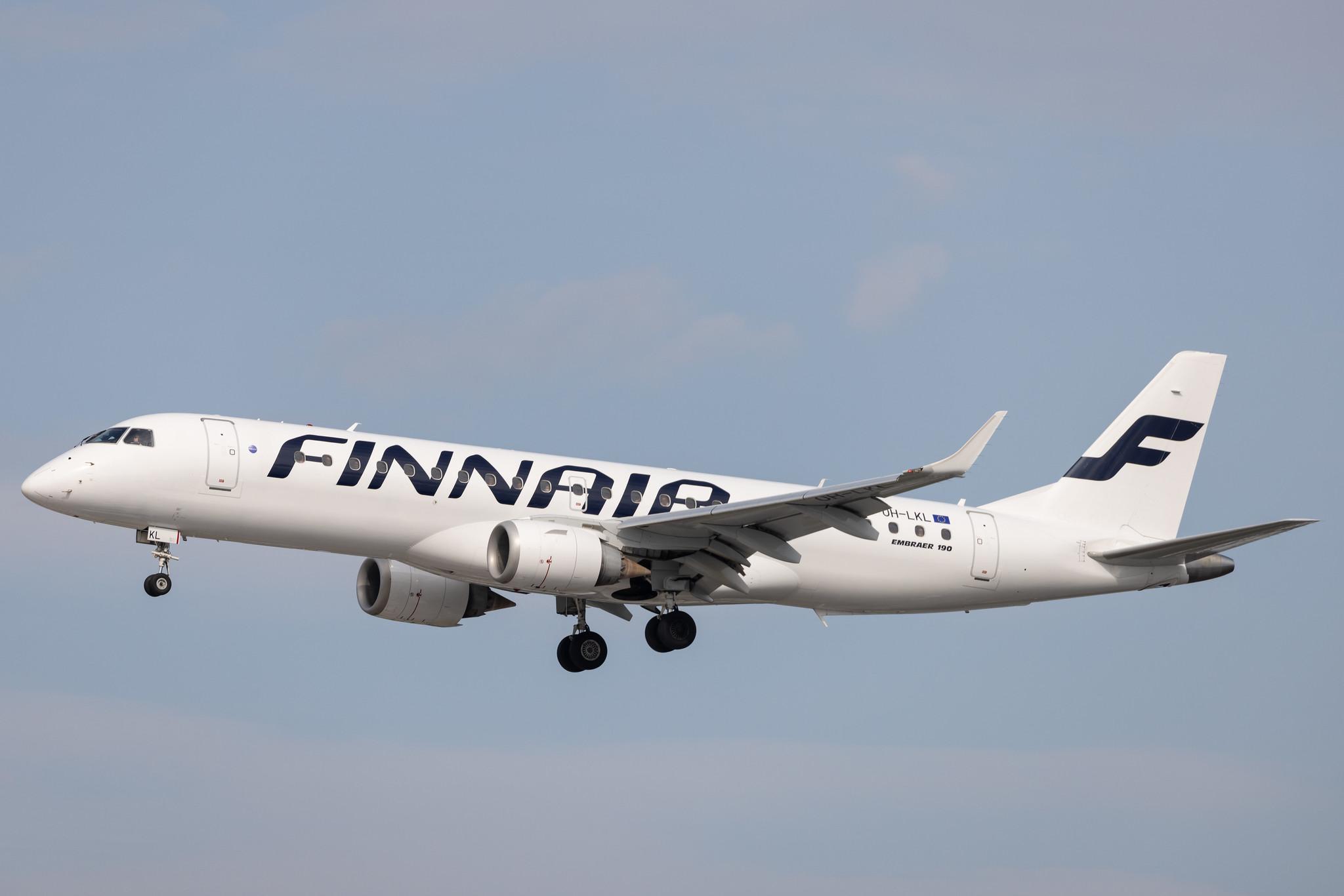 Hamburg Airport: Finnair (AY / FIN) | Operator: NORRA | Embraer E190LR E190 | OH-LKL | MSN 19000153