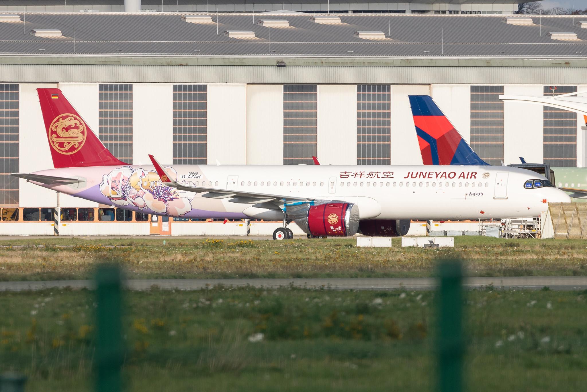 Hamburg Finkenwerder: Juneyao Airlines (HO / DKH) | Airbus A321-271NX A21N | D-AZAH | B-32CJ | MSN 10960