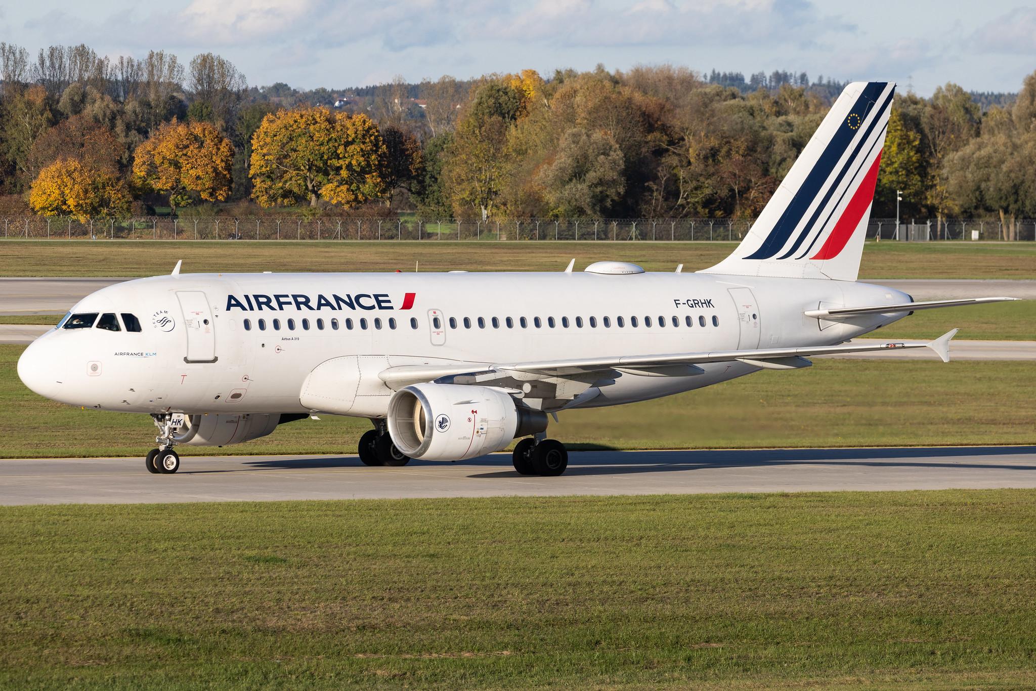 Munich Airport: Air France (AF / AFR) | Airbus A319-111 A319 | F-GRHK | MSN 1190