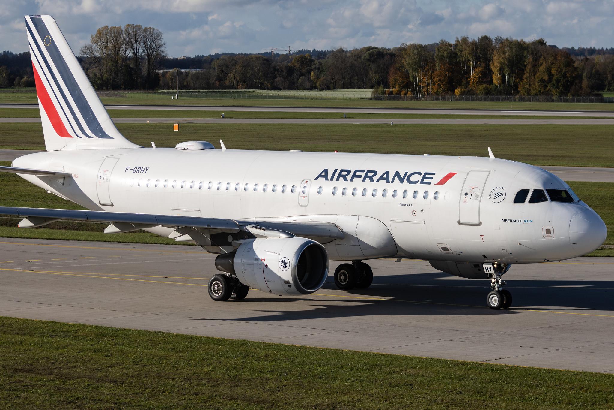 Munich Airport: Air France (AF / AFR) | Airbus A319-111 A319 | F-GRHY | MSN 1616