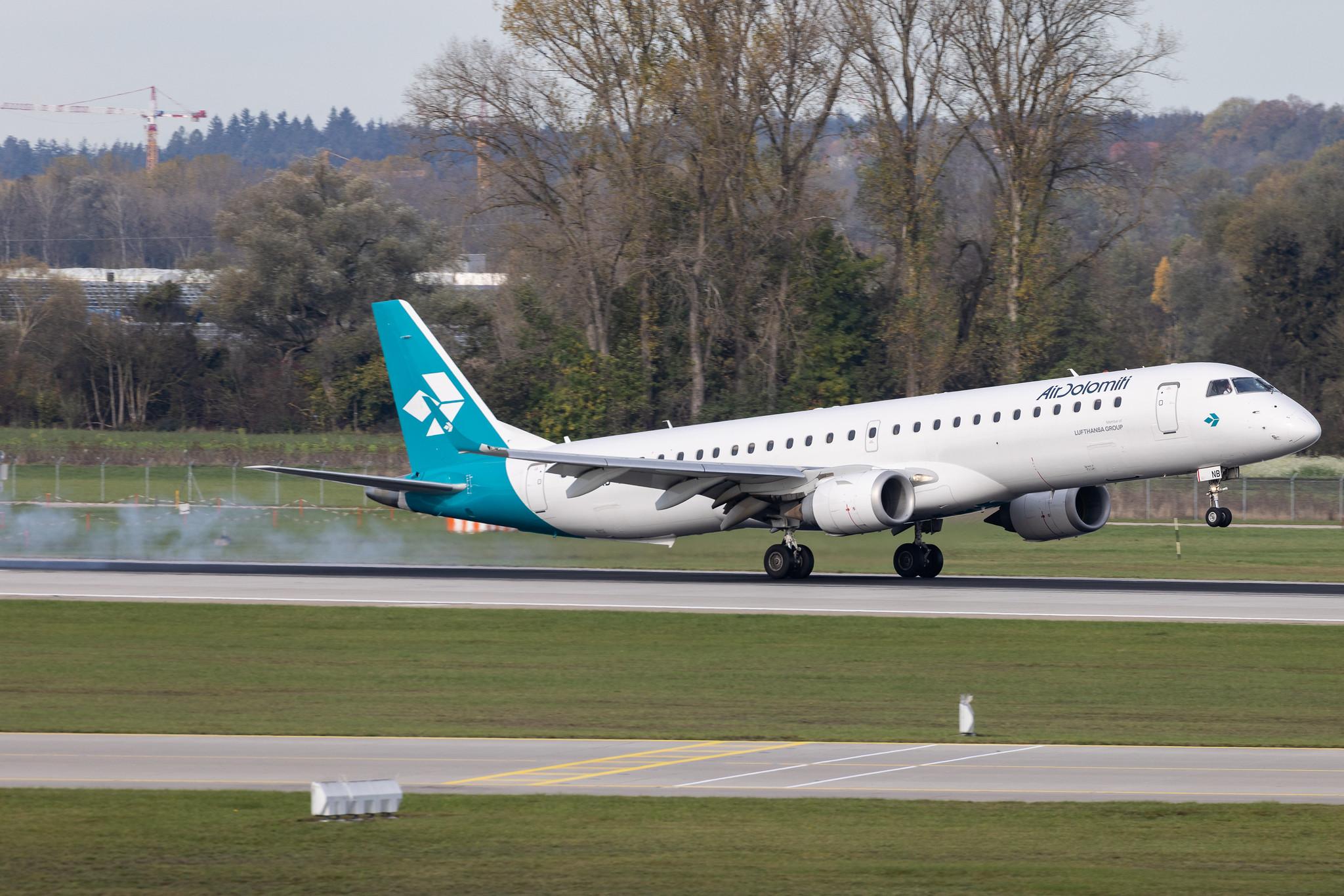 Munich Airport: Air Dolomiti (EN / DLA) | Embraer ERJ-195LR E195 | I-JENB | MSN 19000320