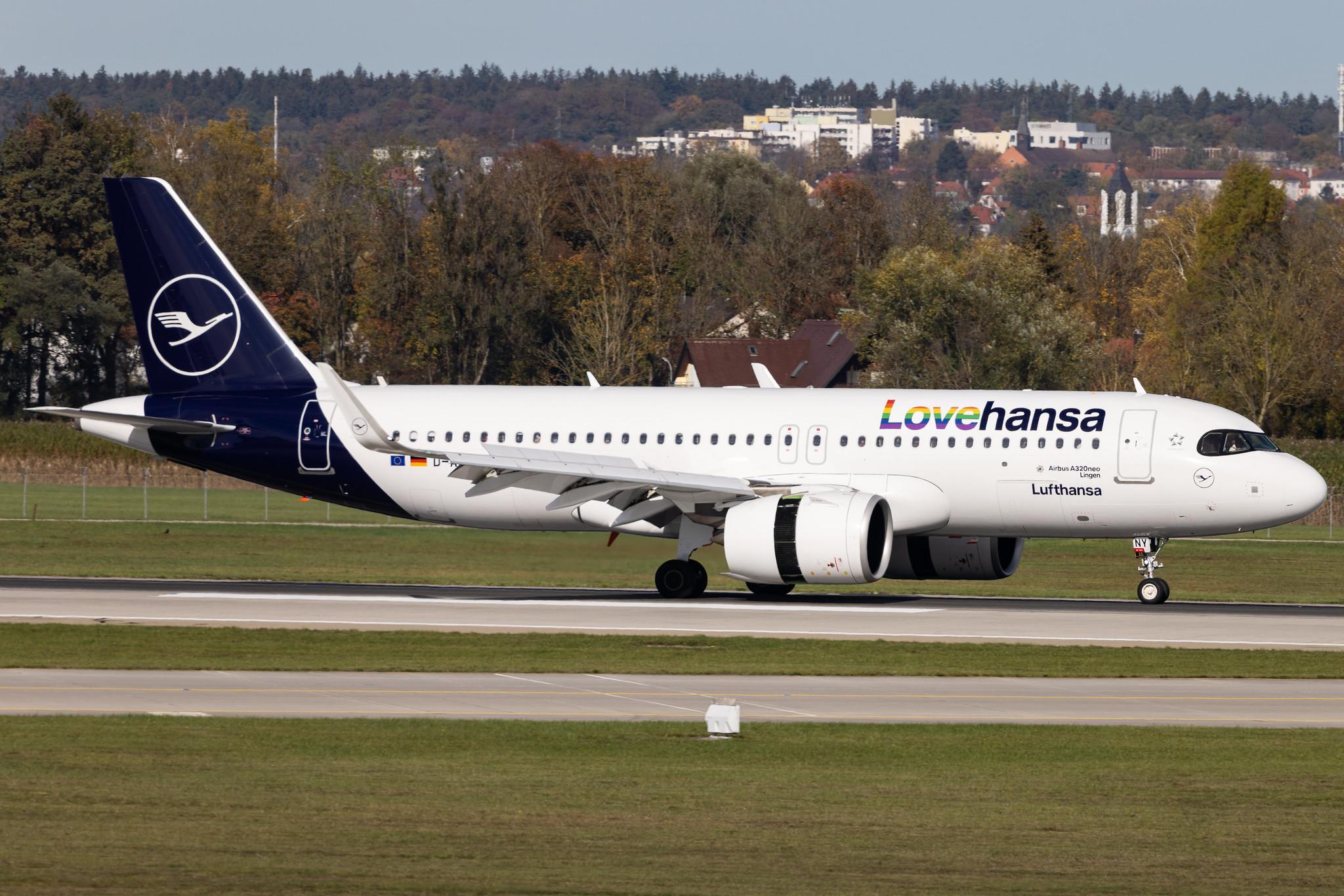 Munich Airport: Lufthansa (LH / DLH) | Livery: Lovehansa Livery | Airbus A320-271N A20N | D-AINY | MSN 9453