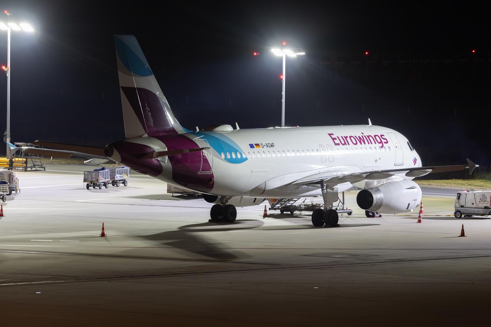 Köln Bonn Airport: Eurowings (EW / EWG) | Airbus A319-132 A319 | D-AGWF | MSN 3172