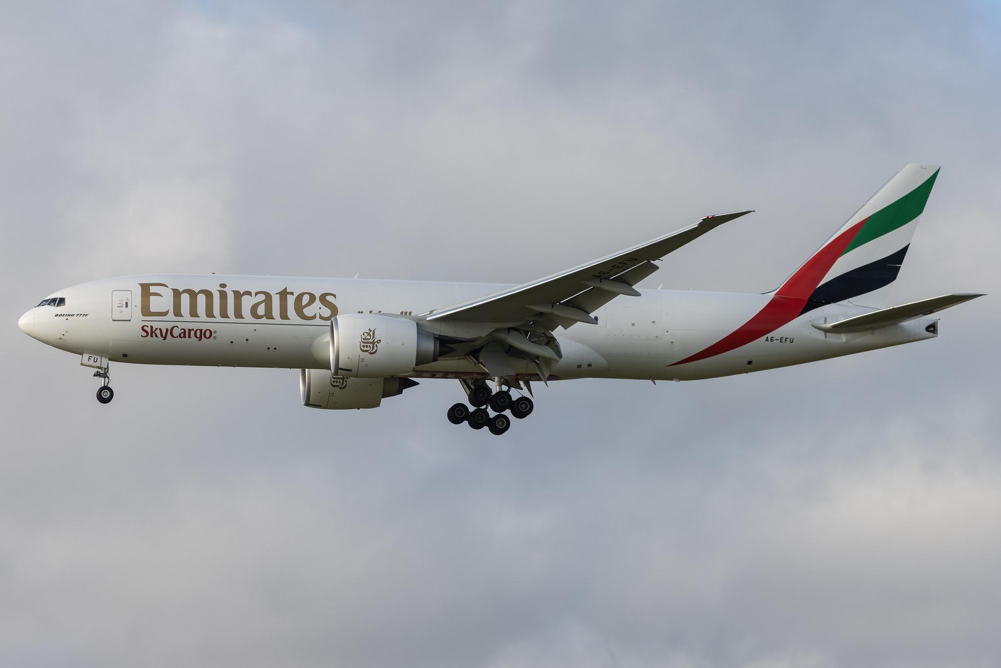 Amsterdam Schiphol: Emirates SkyCargo (EK / UAE) | Operator: Emirates |  Boeing 777-F B77L | A6-EFU | MSN 67463