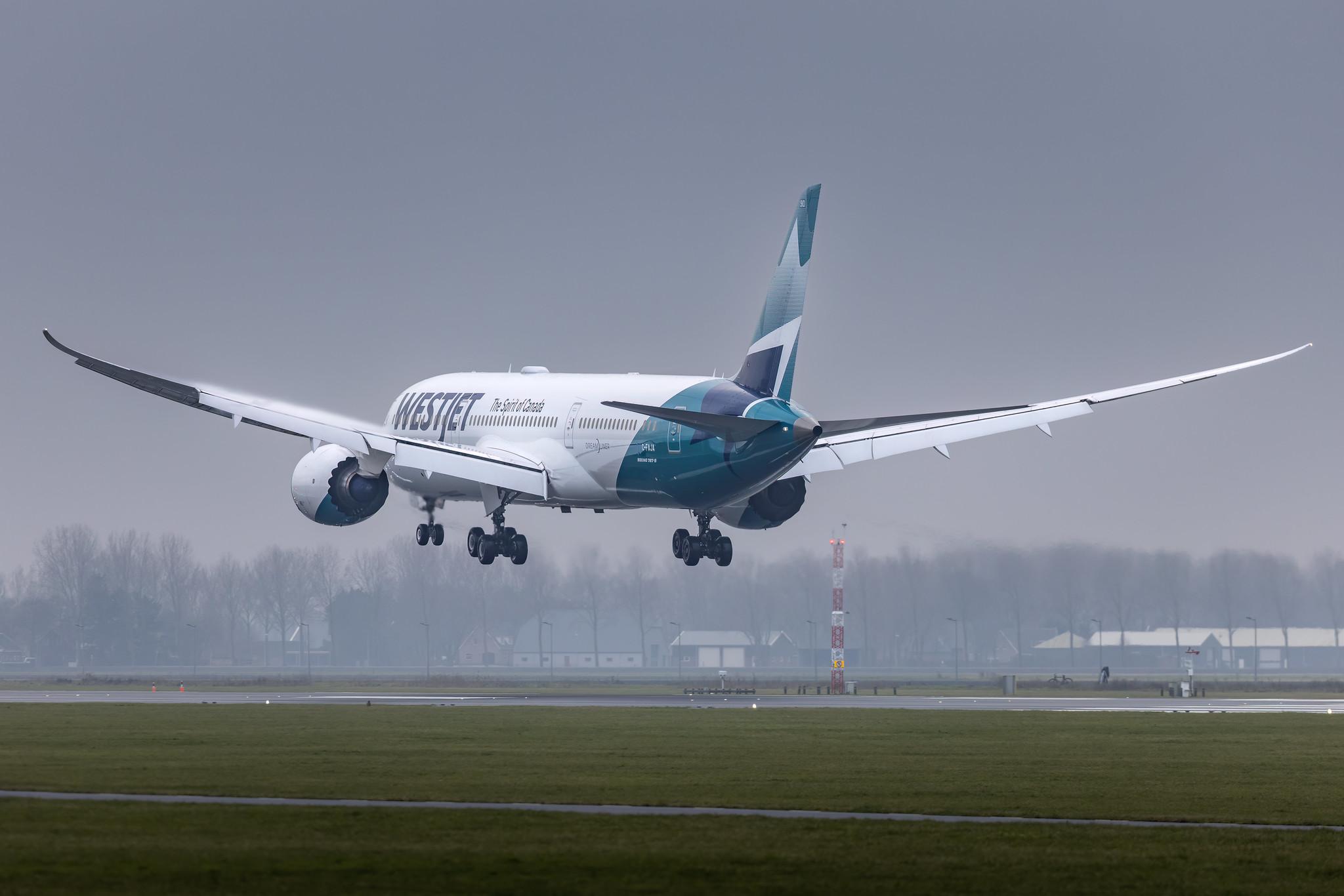 Amsterdam Schiphol: WestJet (WS / WJA) | Boeing 787-9 Dreamliner B789 | C-FAJA | MSN 64982