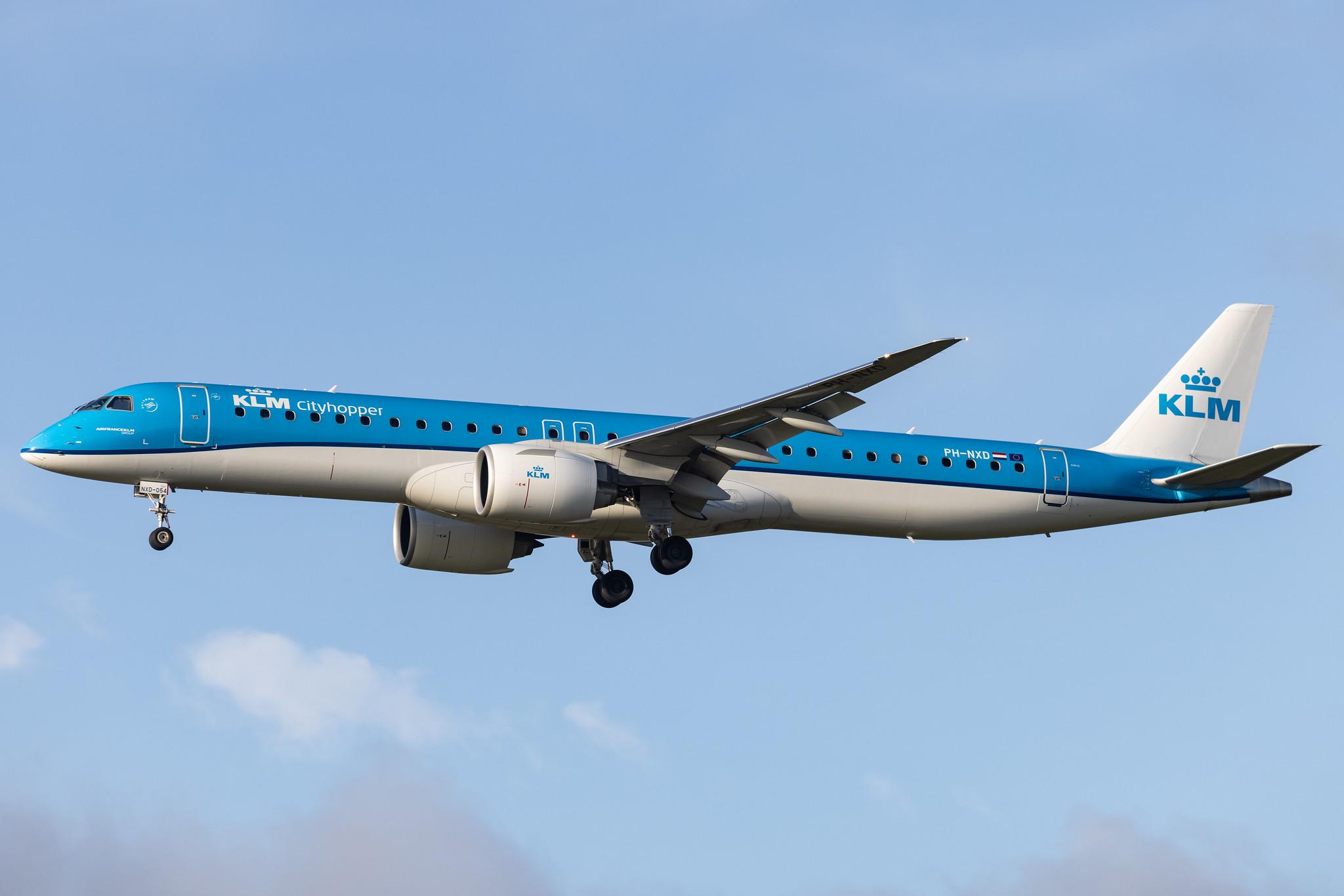 Amsterdam Schiphol: KLM (KL / KLM) | Operator: KLM Cityhopper | Embraer E195-E2 E295 | PH-NXD | MSN 19020054