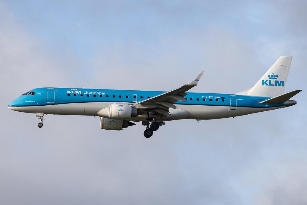 Amsterdam Schiphol: KLM (KL / KLM) | Operator: KLM Cityhopper | Embraer E190STD E190 | PH-EZU | MSN 19000522