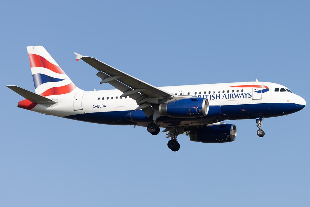 London Heathrow: British Airways (BA / BAW) |  Airbus A319-131 A319 | G-EUOA | MSN 1513
