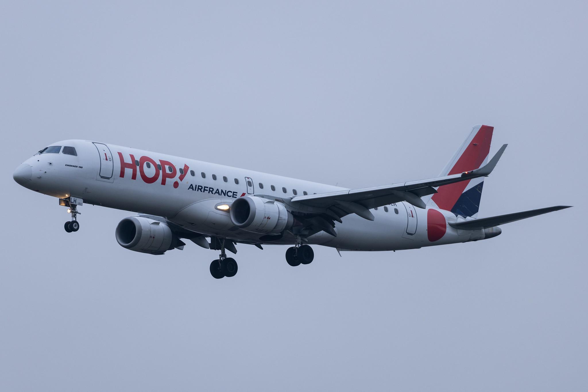 Amsterdam Schiphol: Air France (AF / AFR) | Operator: Air France Hop | Embraer E190STD E190 | F-HBLH | MSN 19000266