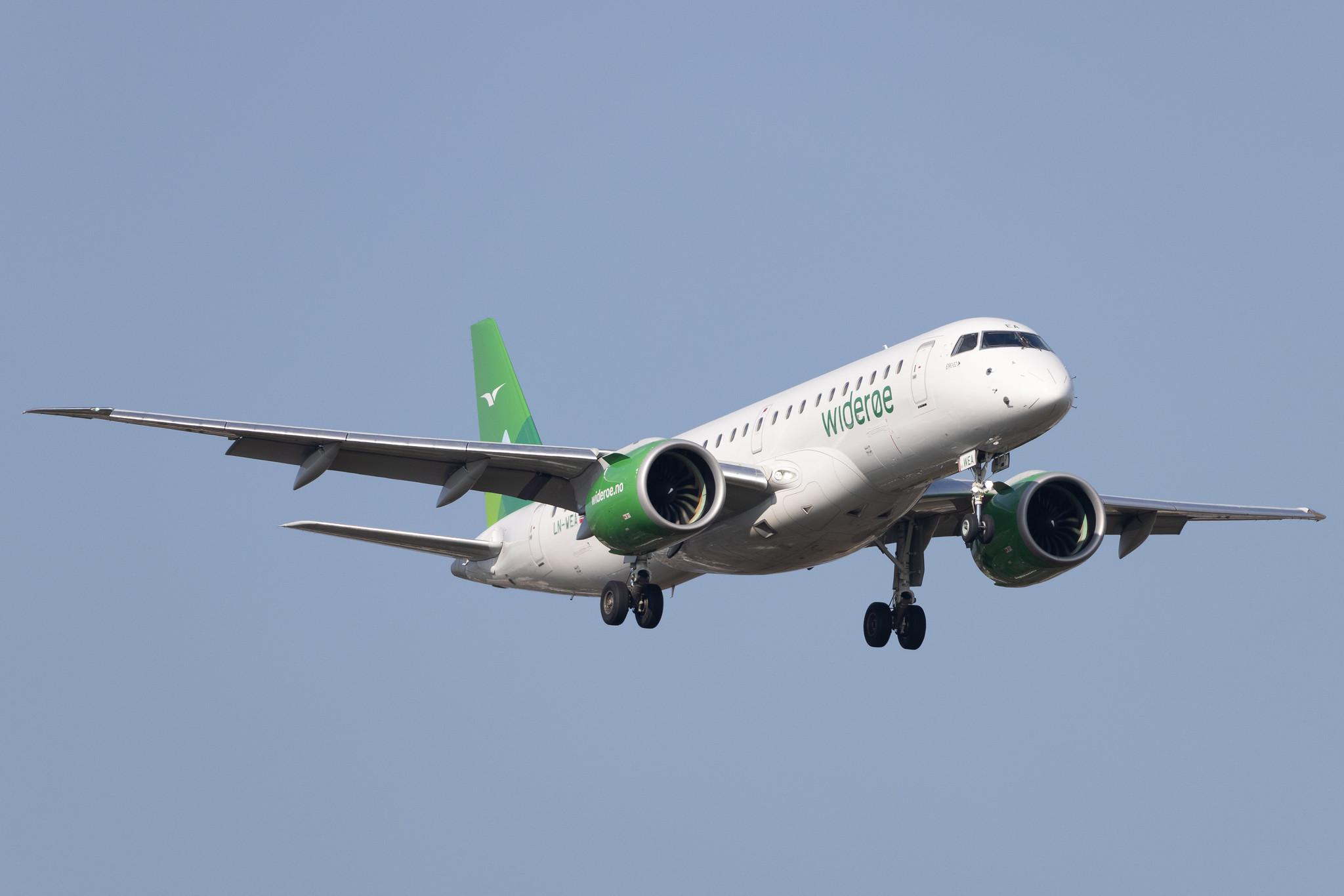 London Heathrow: Wideroe (WF / WIF) | Embraer E190-E2 E290 | LN-WEA | MSN 19020009