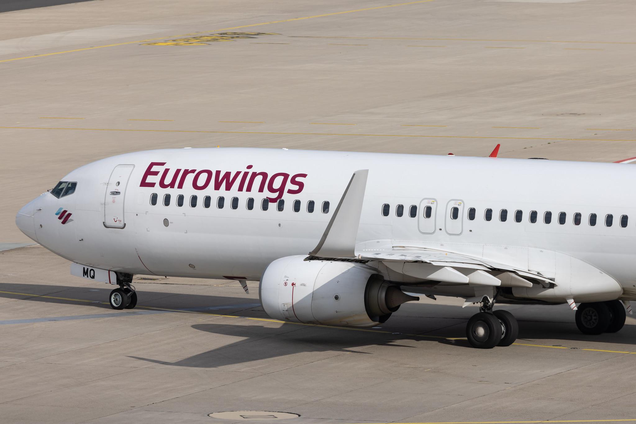 Köln Bonn Airport: Eurowings (EW / EWG) | Operator: TUI fly | Boeing 737-86J B738 | D-ABMQ | MSN 37780
