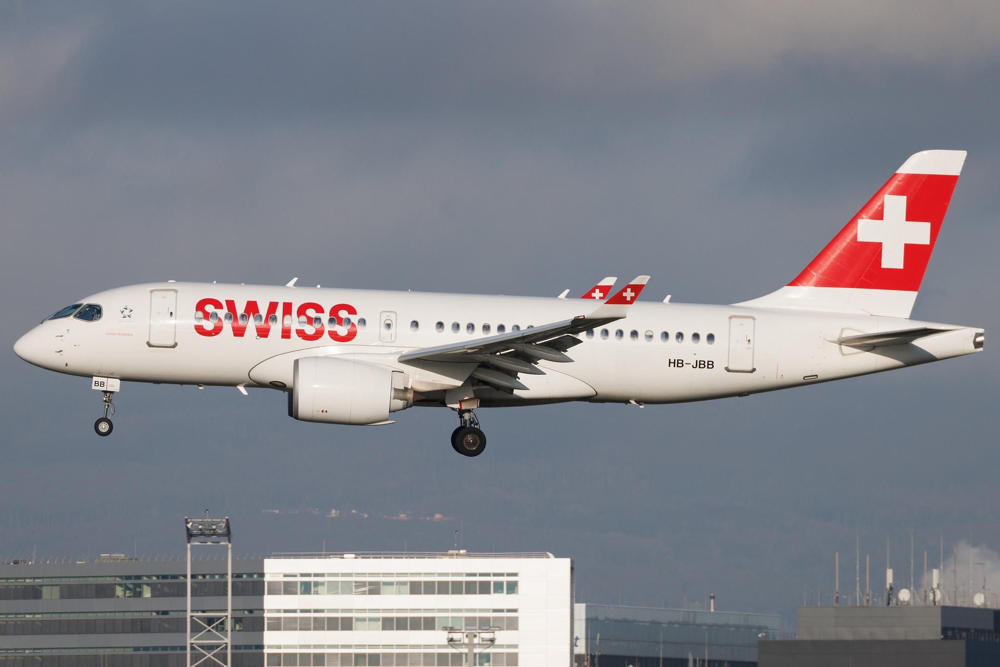 Frankfurt Airport: Swiss (LX / SWR) | Airbus A220-100 BCS1 | HB-JBB | MSN 50011