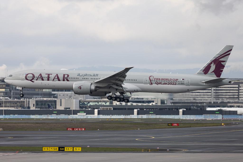 Frankfurt Airport: Qatar Airways (QR / QTR) | Boeing 777-3DZ(ER) B77W | A7-BEH | MSN 60334