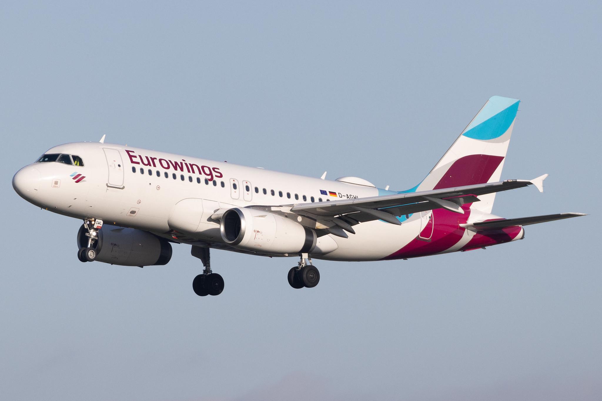 Frankfurt Airport: Eurowings (EW / EWG) | Airbus A319-132 A319 | D-AGWL | MSN 3534