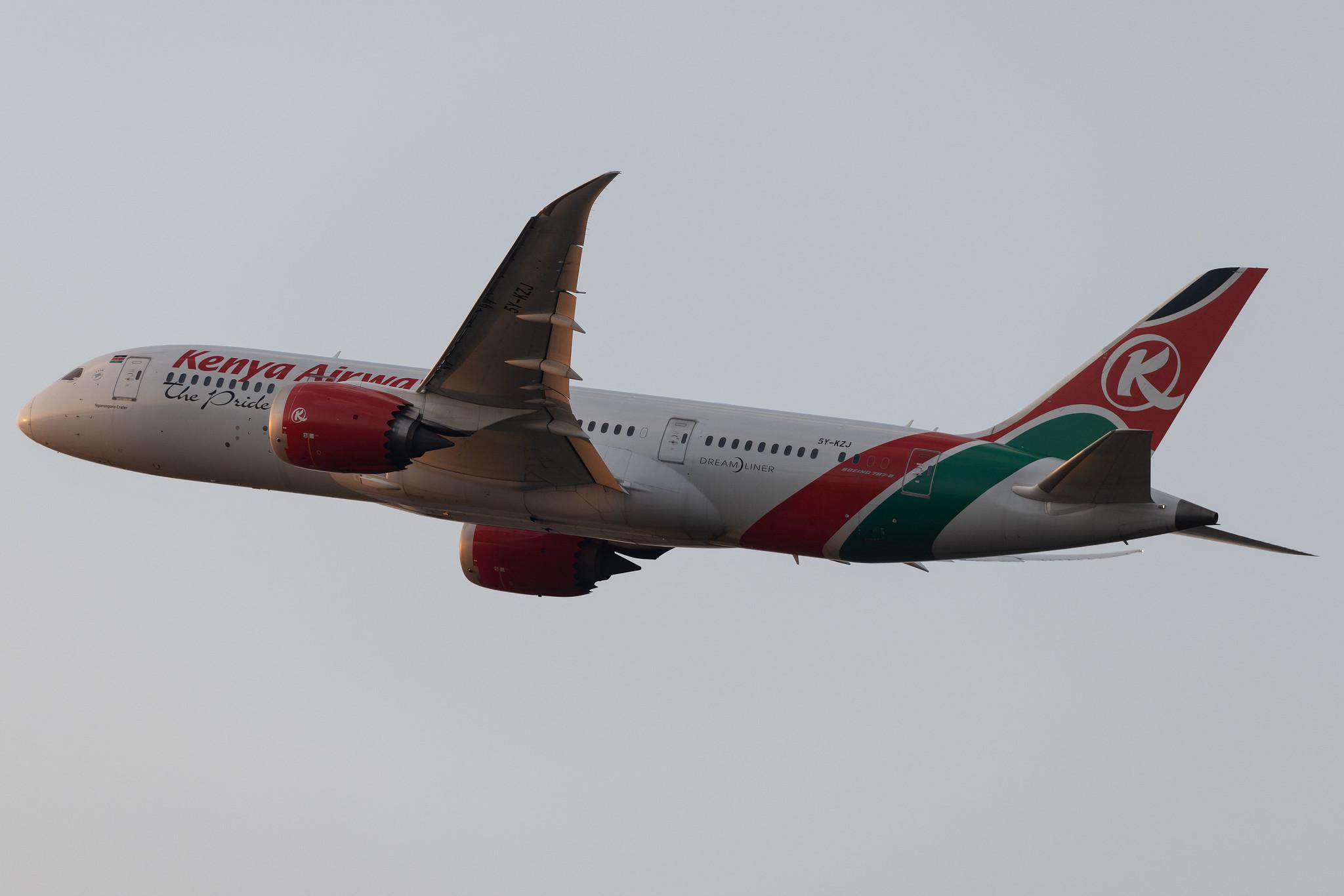 London Heathrow: Kenya Airways (KQ / KQA) | Boeing 787-8 Dreamliner B788 | 5Y-KZJ | MSN 36046