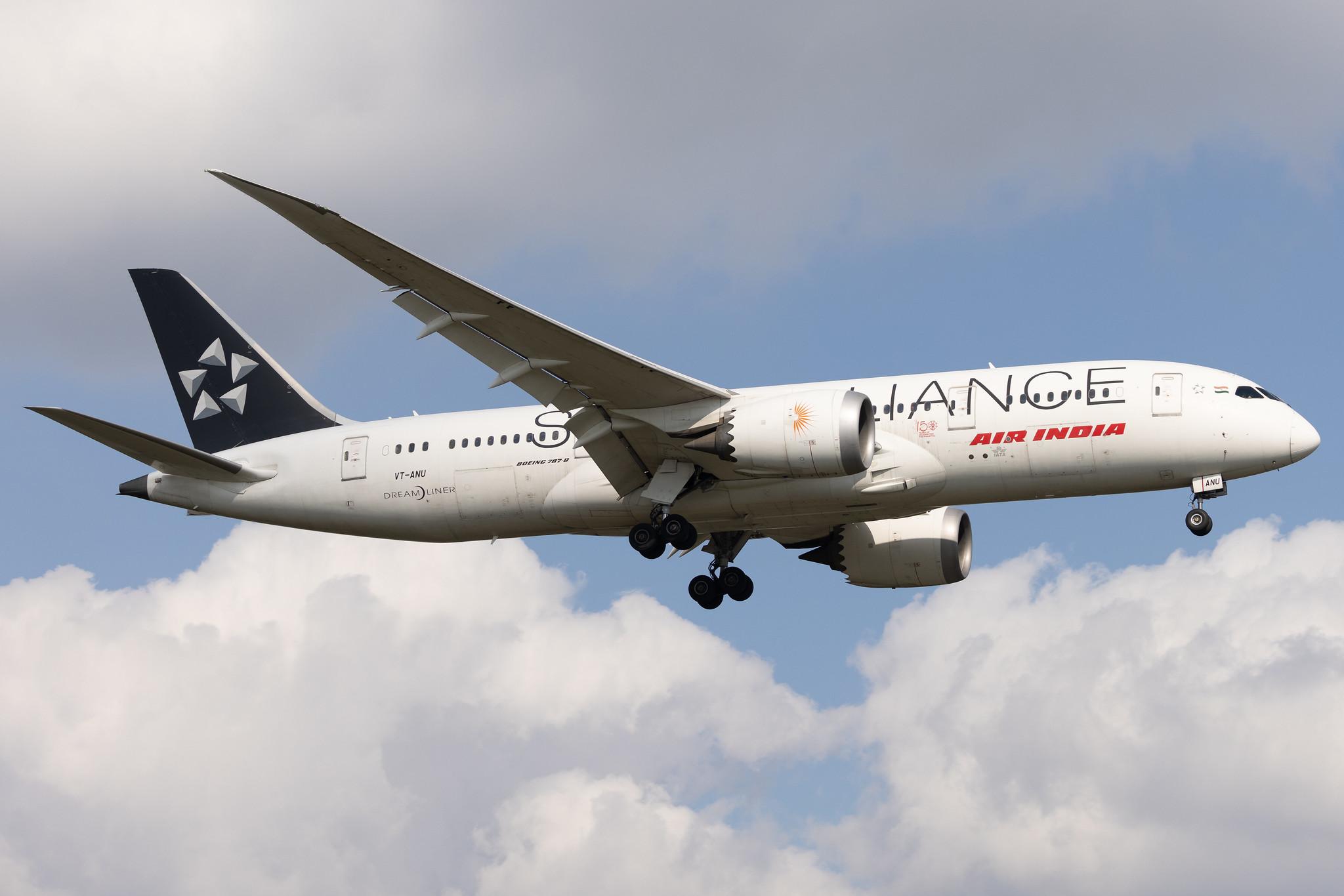 London Heathrow: Air India (AI / AIC) | Livery: Star Alliance Livery | Boeing 787-8 Dreamliner B788 | VT-ANU | MSN 36292
