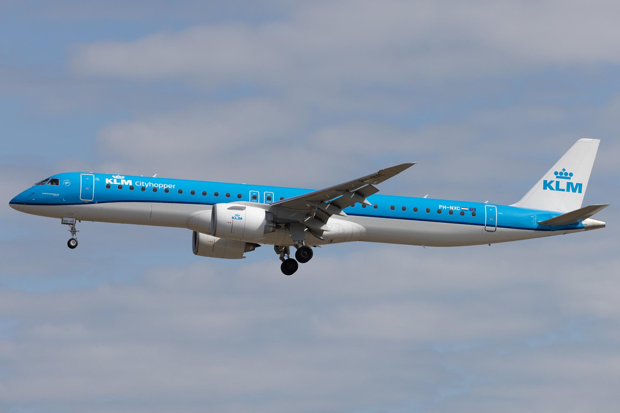 Frankfurt Airport: KLM (KL / KLM) | Operator: KLM Cityhopper |  Embraer E195-E2 E295 | PH-NXC | MSN 19020051