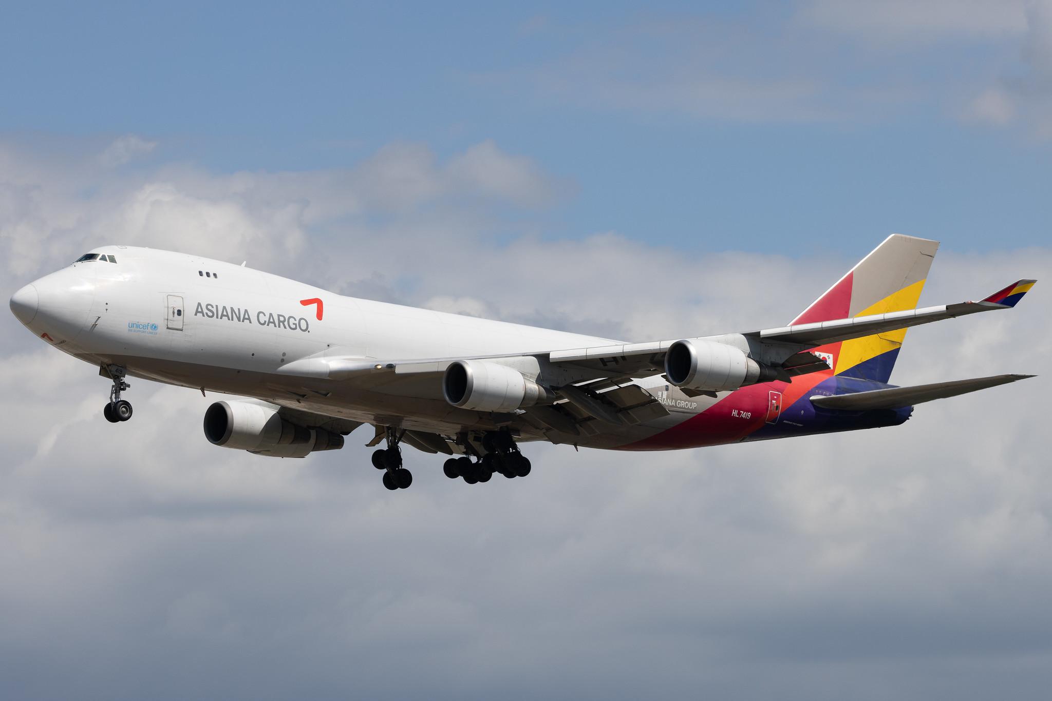 Frankfurt Airport: Asiana Cargo (OZ / AAR) | Operator: Asiana Airlines |  Boeing 747-48EF(SCD) B744 | HL7419 | MSN 25781