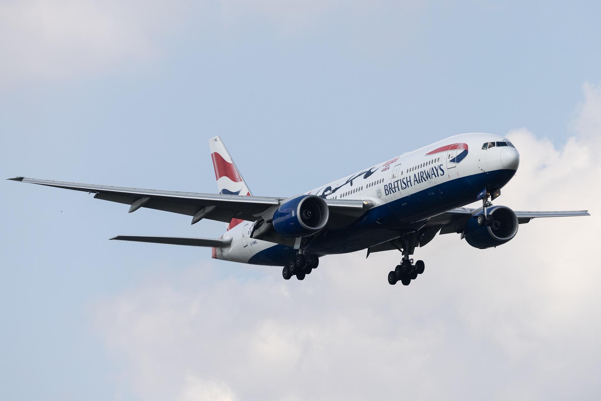 London Heathrow: British Airways (BA / BAW) | Livery: GREAT Festival of Creativity | Boeing 777-236(ER) B772 | G-YMML | MSN 30313