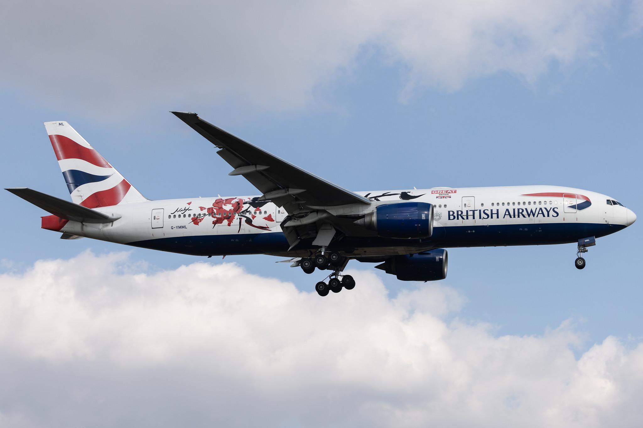 London Heathrow: British Airways (BA / BAW) | Livery: GREAT Festival of Creativity | Boeing 777-236(ER) B772 | G-YMML | MSN 30313