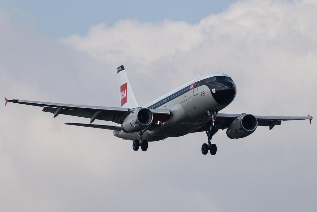 London Heathrow: British Airways (BA / BAW) | Livery: BEA Retro Livery | Airbus A319-131 A319 | G-EUPJ | MSN 1232
