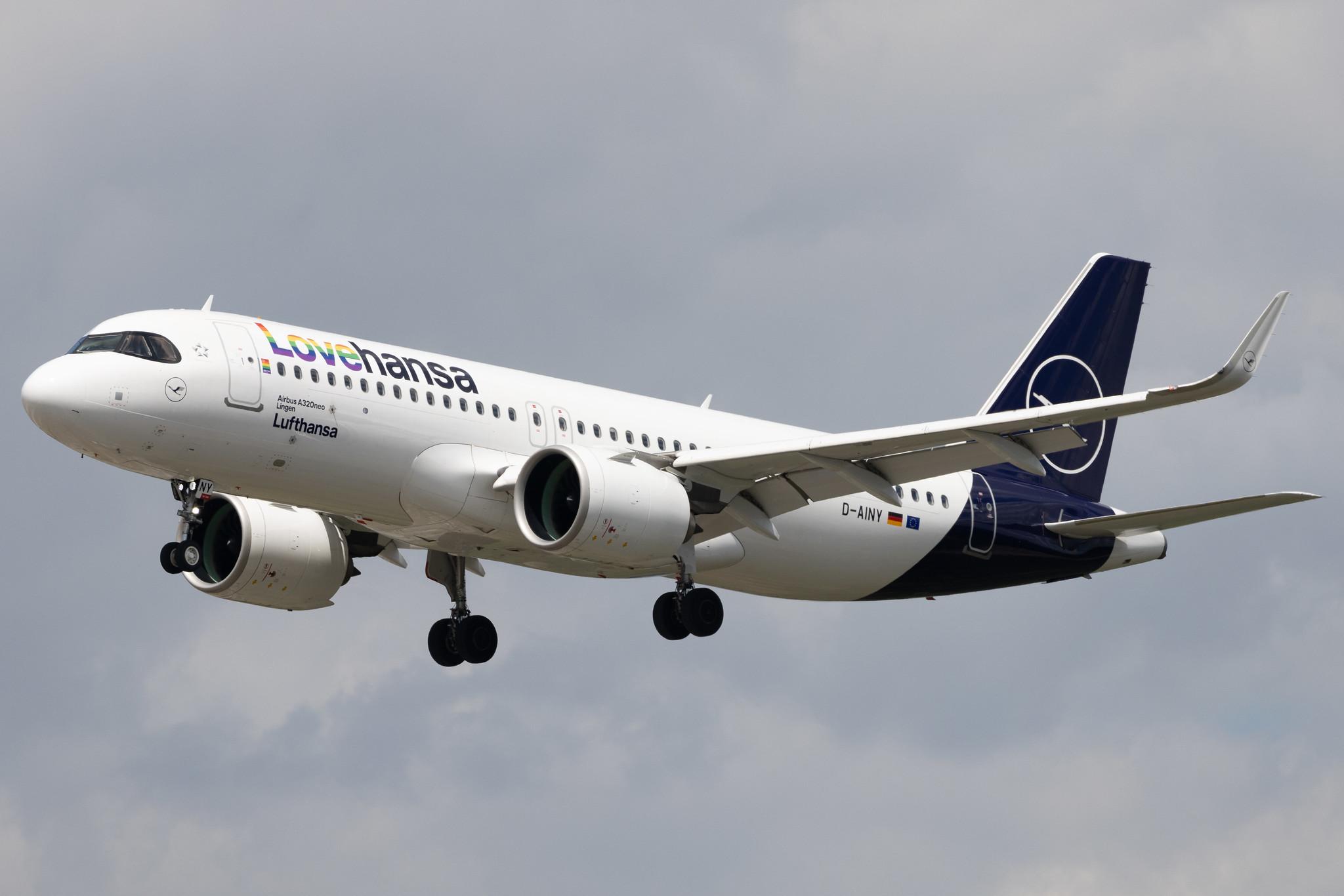 Frankfurt Airport: Lufthansa (LH / DLH) | Livery: Lovehansa Livery | Airbus A320-271N A20N | D-AINY | MSN 9453