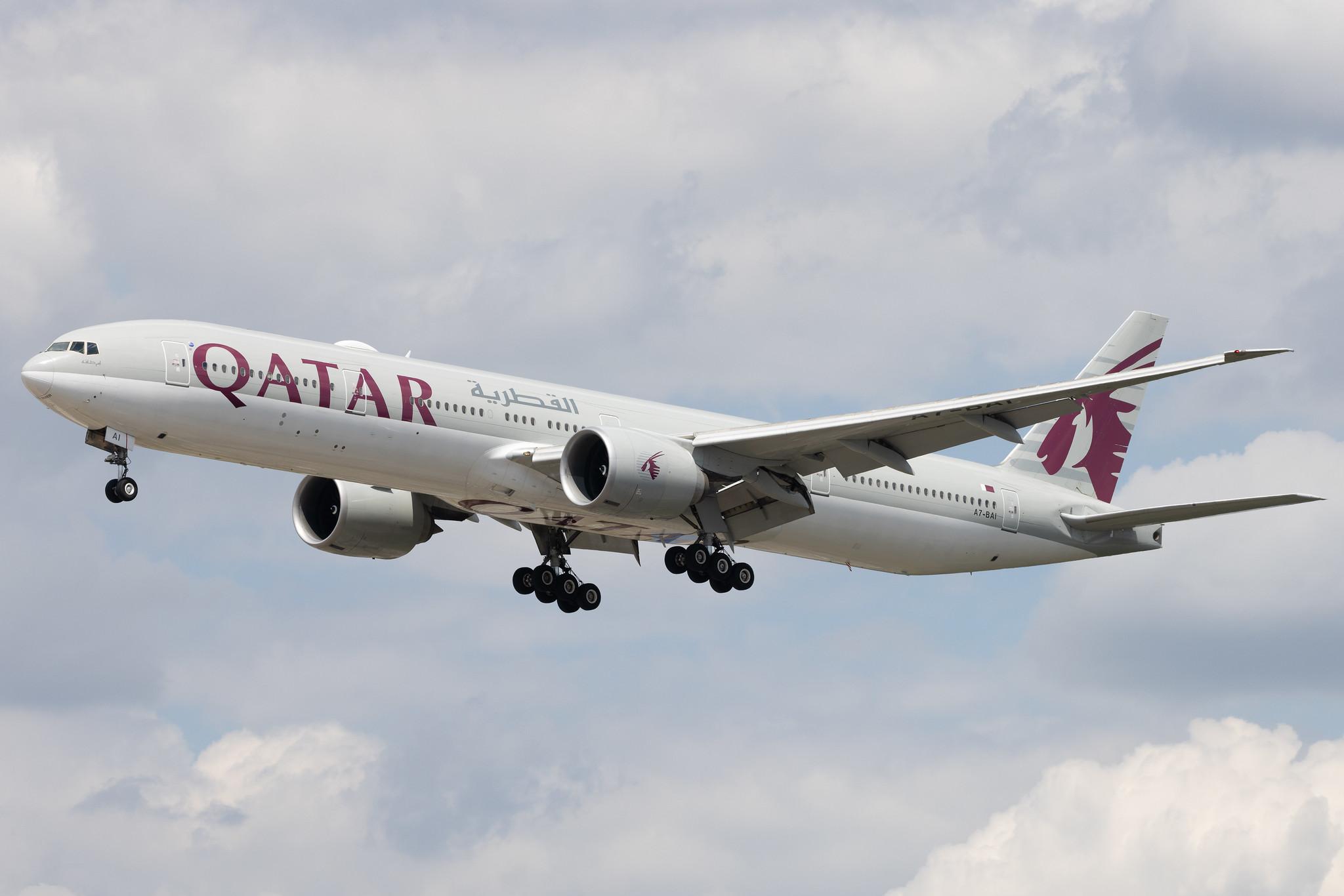 Frankfurt Airport: Qatar Airways (QR / QTR) | Boeing 777-3DZ(ER) B77W | A7-BAI | MSN 36095
