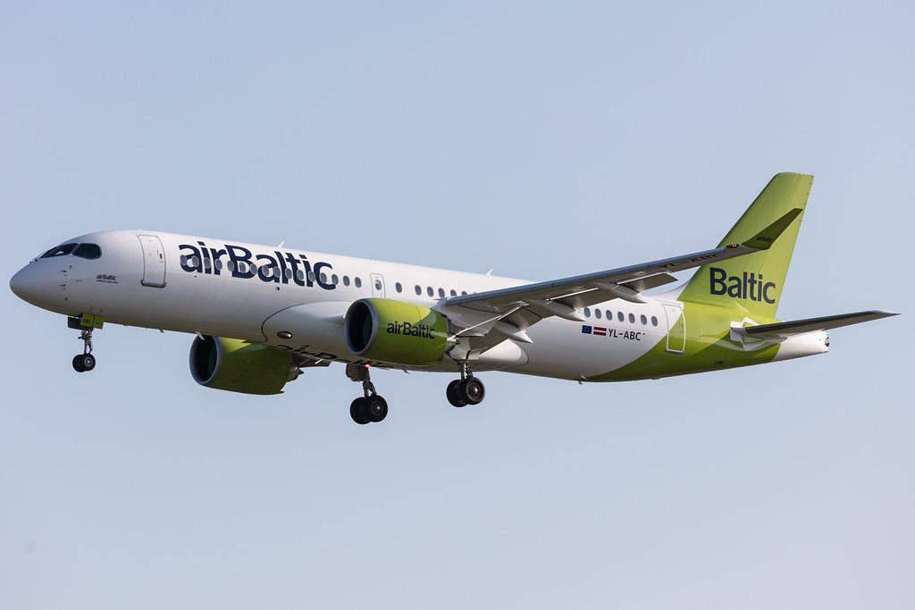 Amsterdam Schiphol: Air Baltic (BT / BTI) |  Airbus A220-300 BCS3 | YL-ABC | MSN 55127