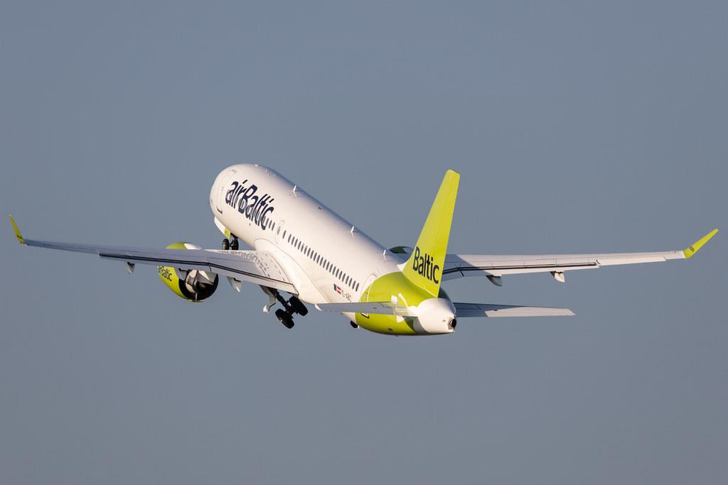 Amsterdam Schiphol: Air Baltic (BT / BTI) |  Airbus A220-300 BCS3 | YL-ABC | MSN 55127
