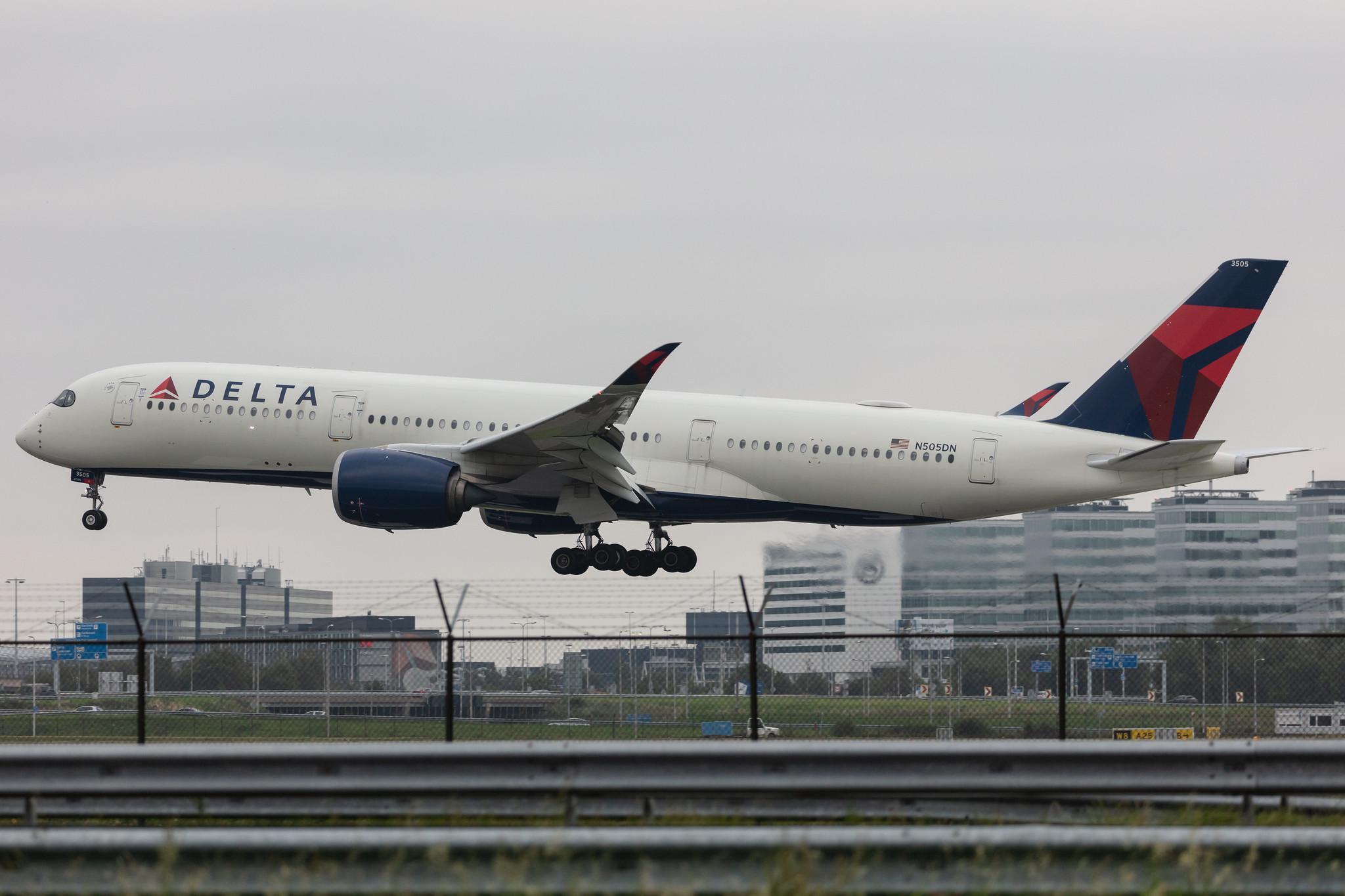 Amsterdam Schiphol: Delta Air Lines (DL / DAL) |  Airbus A350-941 A359 | N505DN | MSN 164