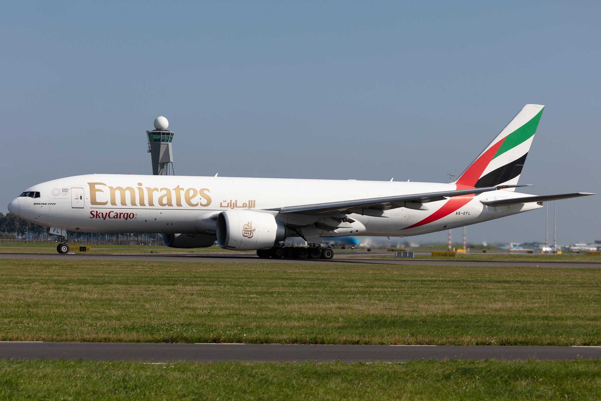 Amsterdam Schiphol: Emirates SkyCargo (EK / UAE) | Operator: Emirates |  Boeing 777-F1H B77L | A6-EFL | MSN 42230