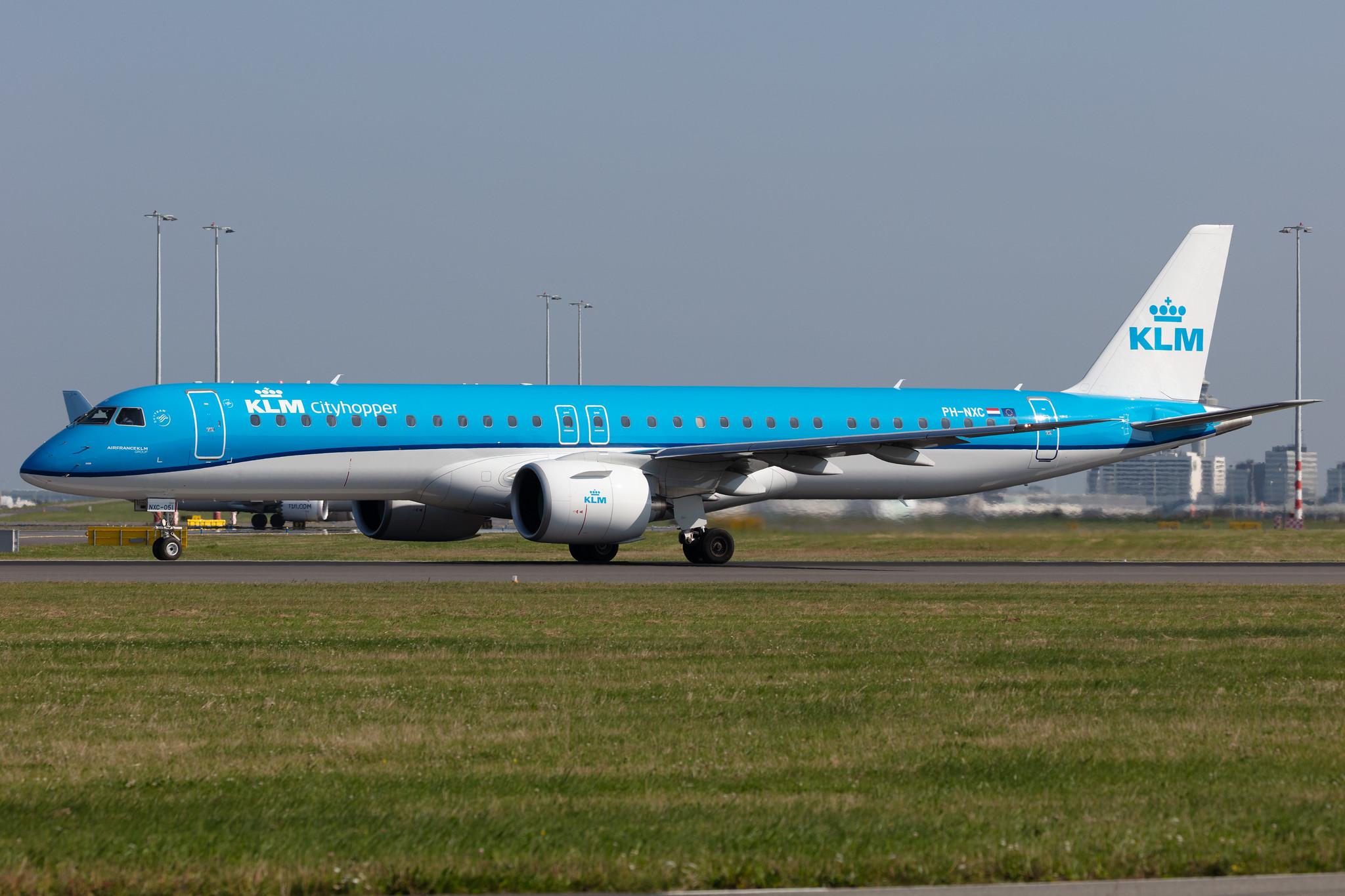 Amsterdam Schiphol: KLM (KL / KLM) | Operator: KLM Cityhopper |  Embraer E195-E2 E295 | PH-NXC | MSN 19020051