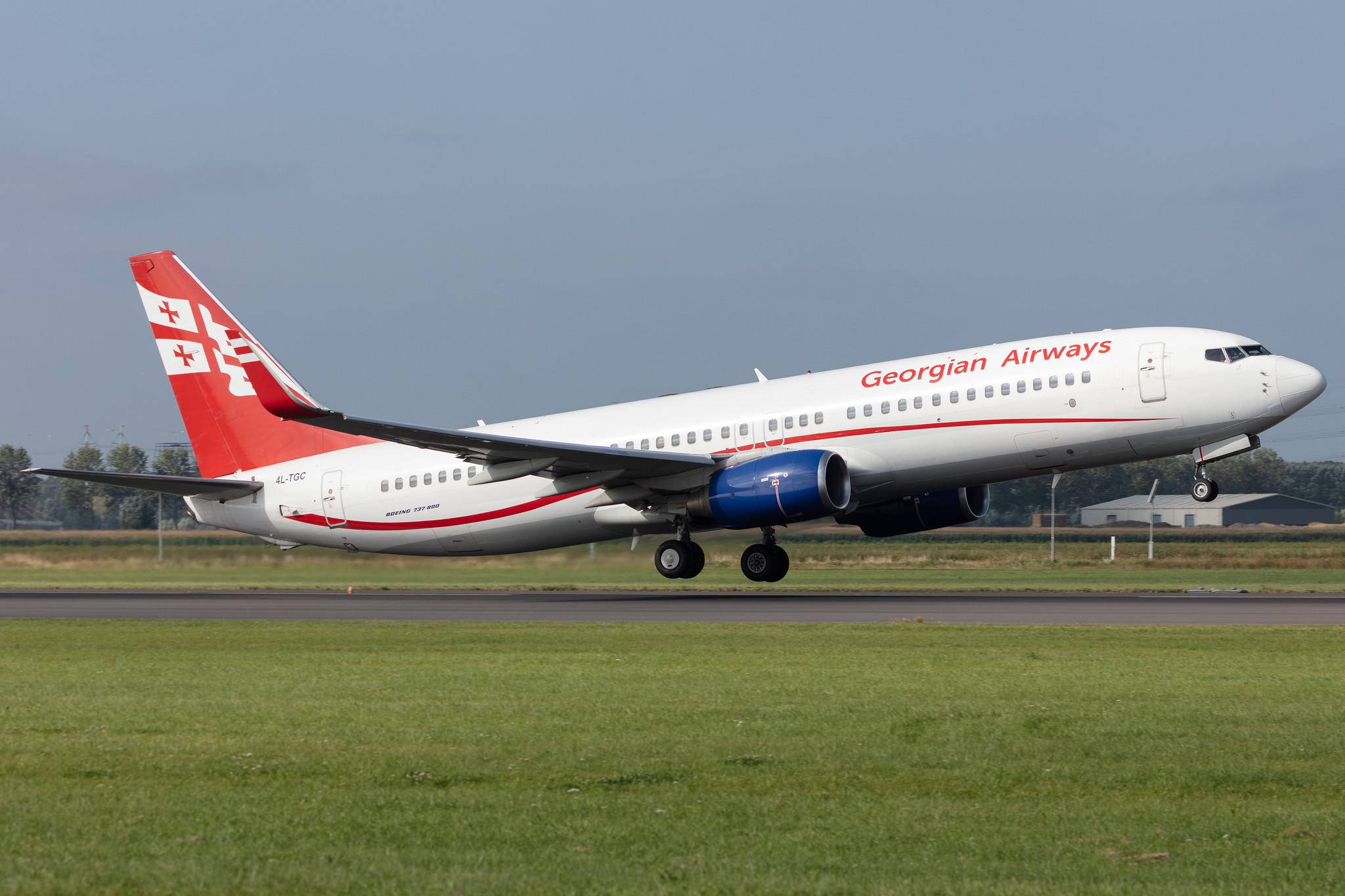 Amsterdam Schiphol: Georgian Airways (A9 / TGZ) |  Boeing 737-8FH B738 | 4L-TGC | MSN 35092