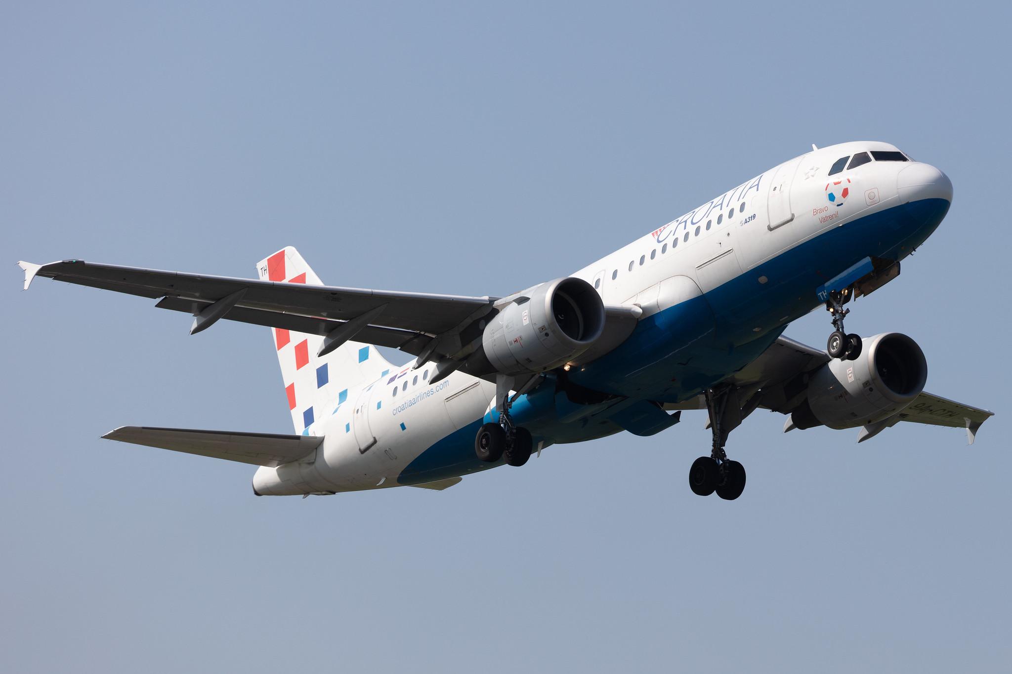 Amsterdam Schiphol: Croatia Airlines (OU / CTN) |  Airbus A319-112 A319 | 9A-CTH | MSN 0833