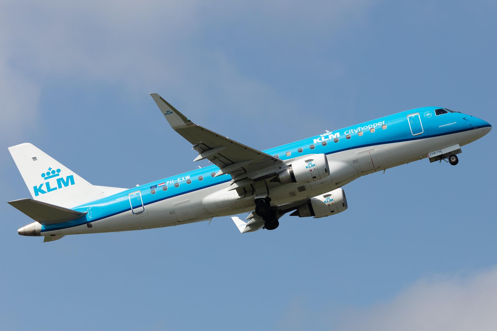 Amsterdam Schiphol: KLM (KL / KLM) | Operator: KLM Cityhopper |  Embraer E175STD E75L | PH-EXW | MSN 17000710