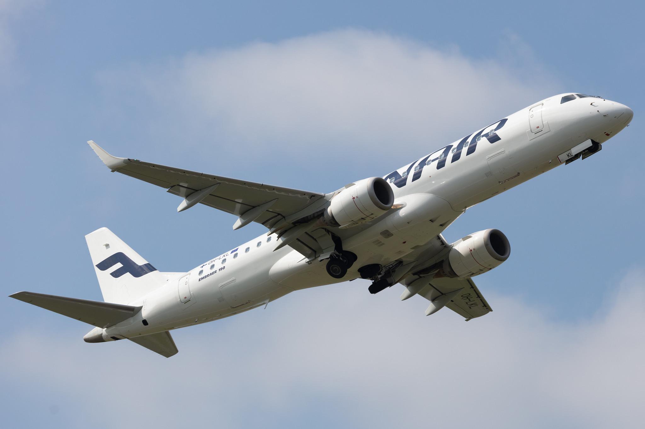 Amsterdam Schiphol: Finnair (AY / FIN) | Operator: NORRA |  Embraer E190LR E190 | OH-LKL | MSN 19000153