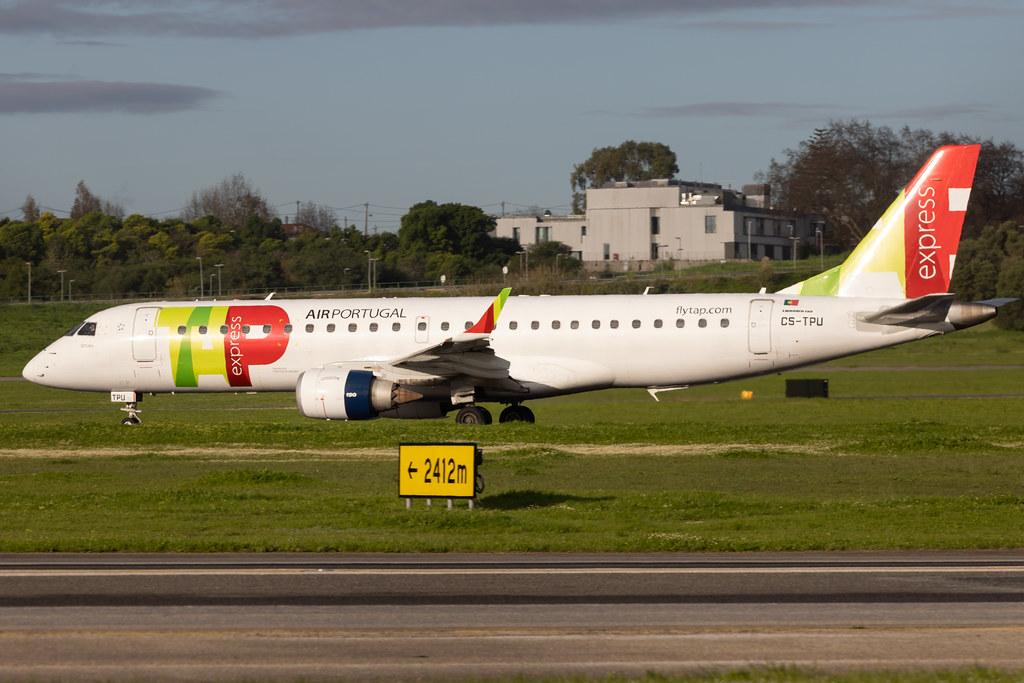 Aeroporto de Lisboa: TAP Express (NI / PGA) | Embraer E190LR E190 | CS-TPU | MSN 19000506