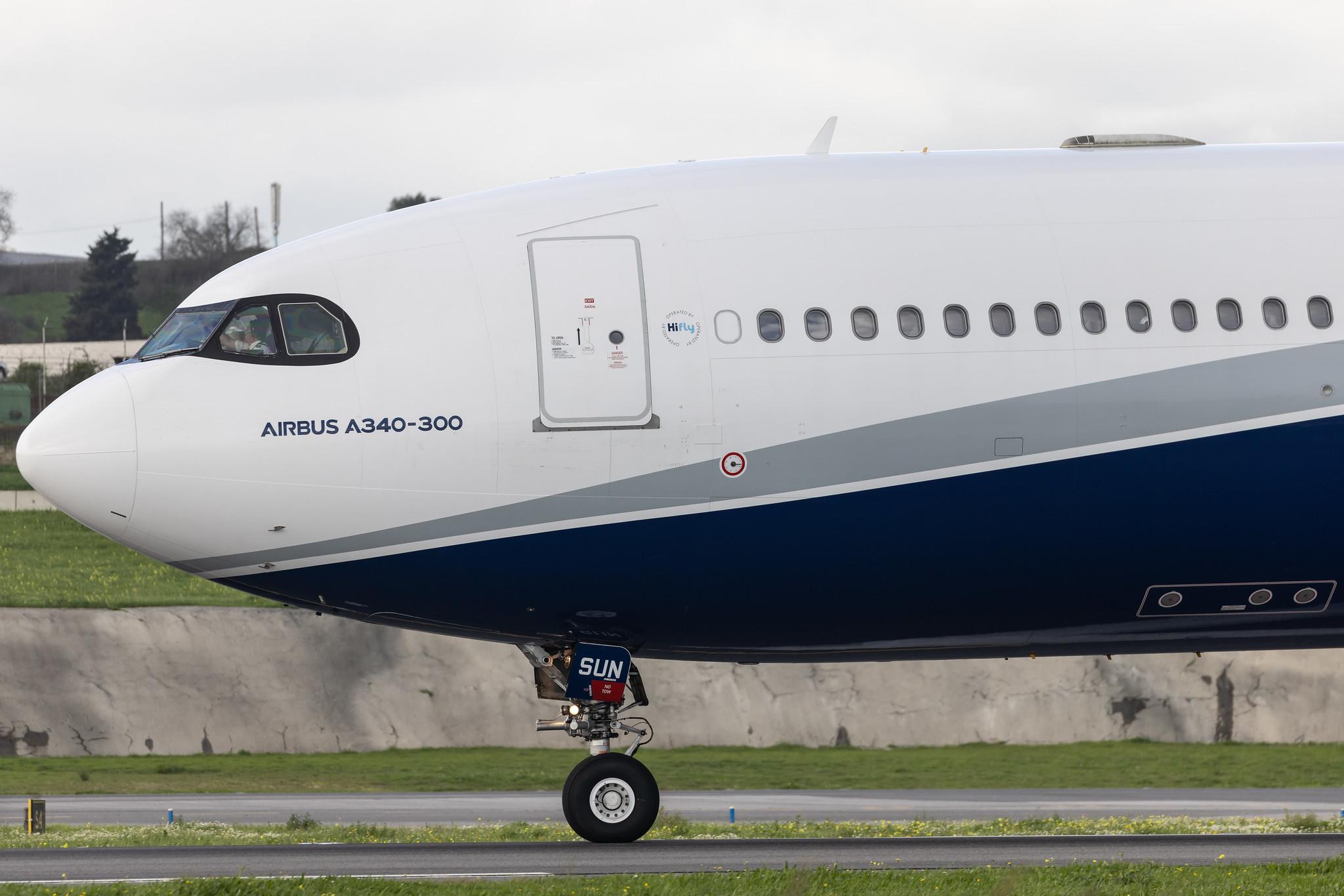 Aeroporto de Lisboa: Hi Fly (5K / HFY) | Operator: Hi Fly Malta | Airbus A340-312 A343 | 9H-SUN | MSN 0367