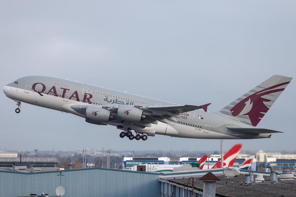 London Heathrow: Qatar Airways (QR / QTR) | Airbus A380-861 A388 | A7-APG | MSN 193