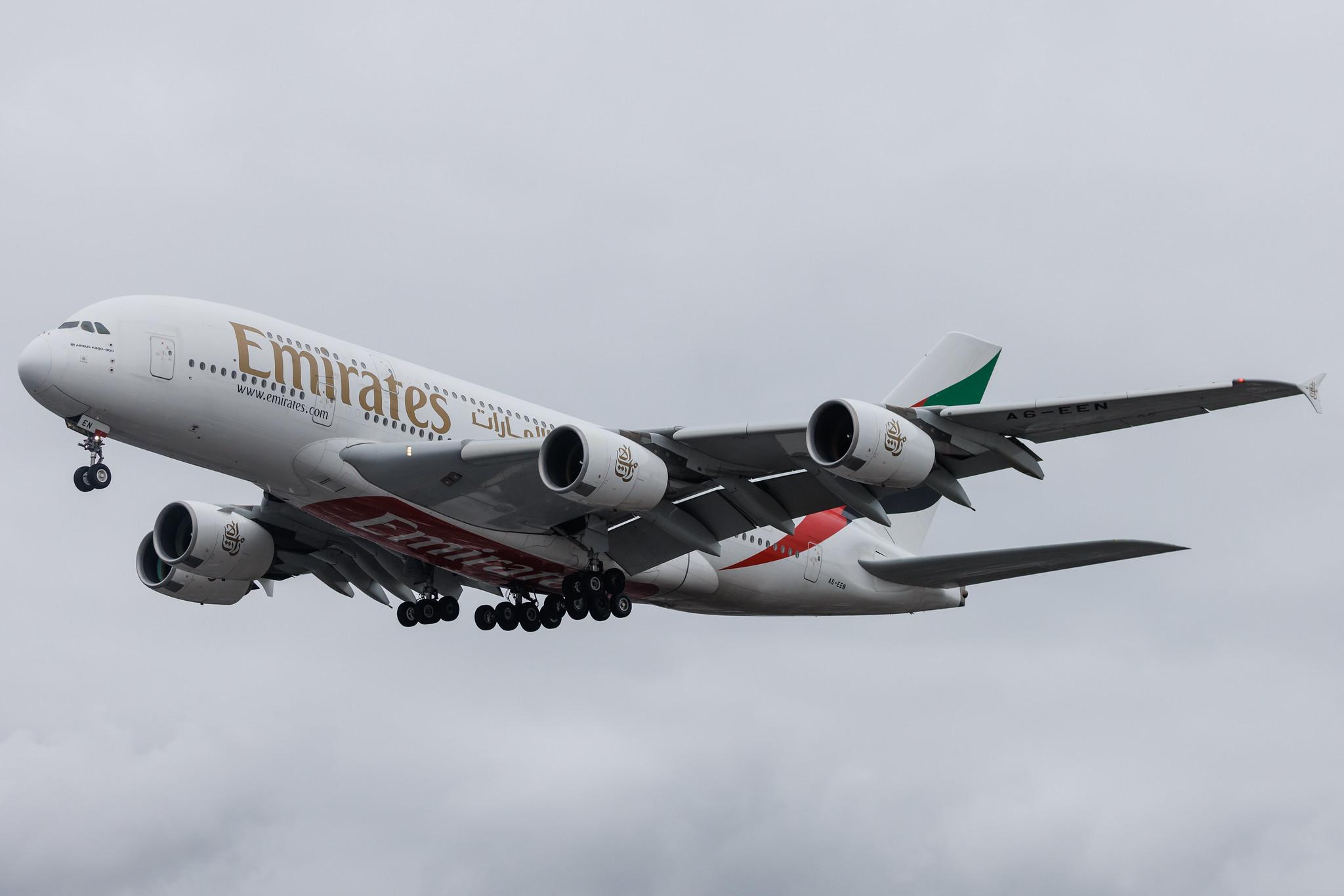 London Heathrow: Emirates (EK / UAE) | Airbus A380-861 A388 | A6-EEN | MSN 135