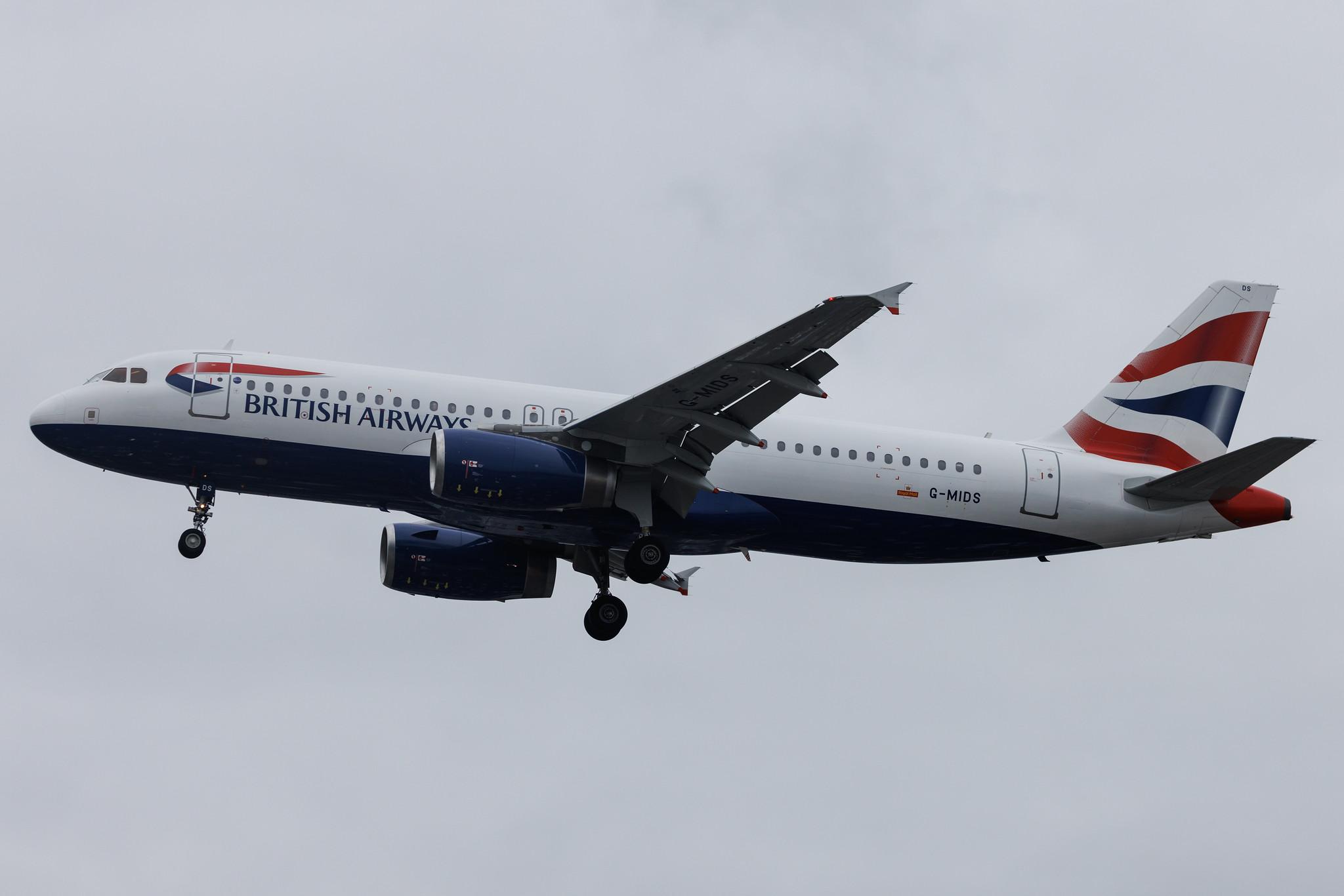 London Heathrow: British Airways (BA / BAW) | Airbus A320-232 A320 | G-MIDS | MSN 1424