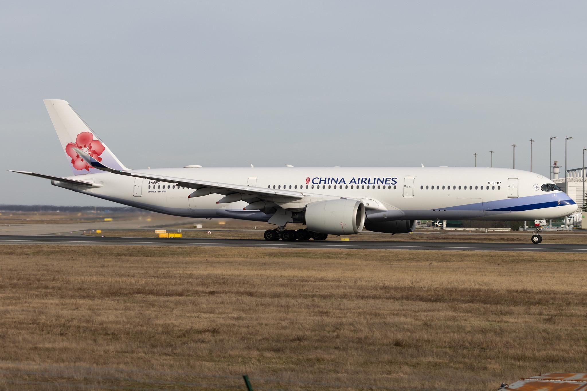 Frankfurt Airport: China Airlines (CI / CAL) | Airbus A350-941 A359 | B-18917 | MSN 208