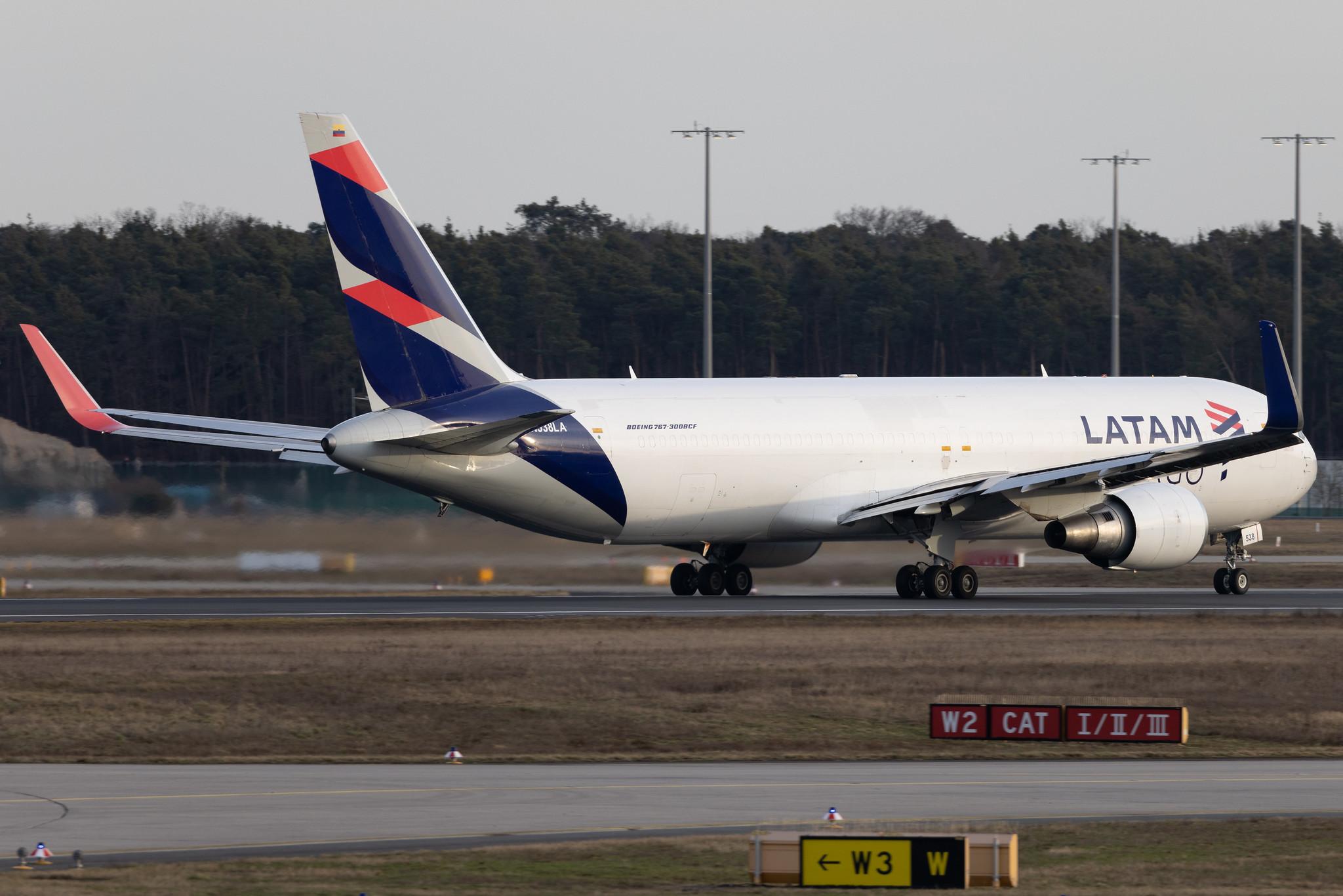 Frankfurt Airport: LATAM Cargo (UC / LCO) | Operator: LATAM Cargo Colombia | Boeing 767-316(ER)(BCF) B763 | N538LA | MSN 34628