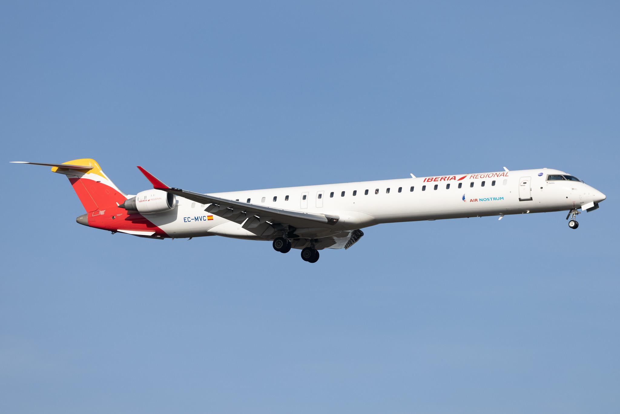 Frankfurt Airport: Iberia Regional (IB / IBE) | Operator: Air Nostrum |  Mitsubishi CRJ-1000 CRJX | EC-MVC | MSN 19062